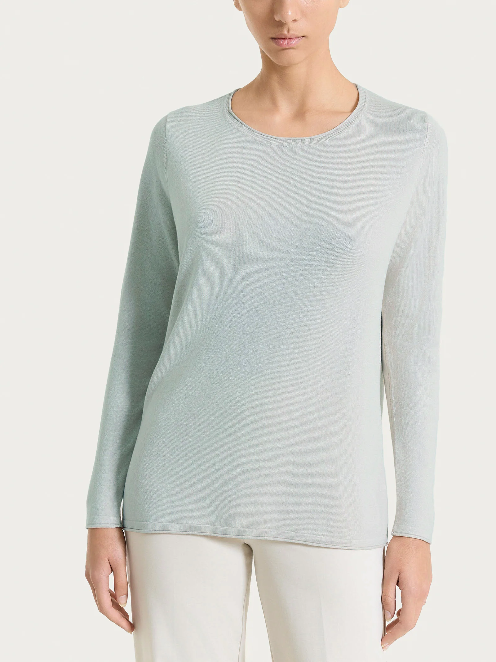 Maglia girocollo con manica lunga in Summertime - Gray Dawn