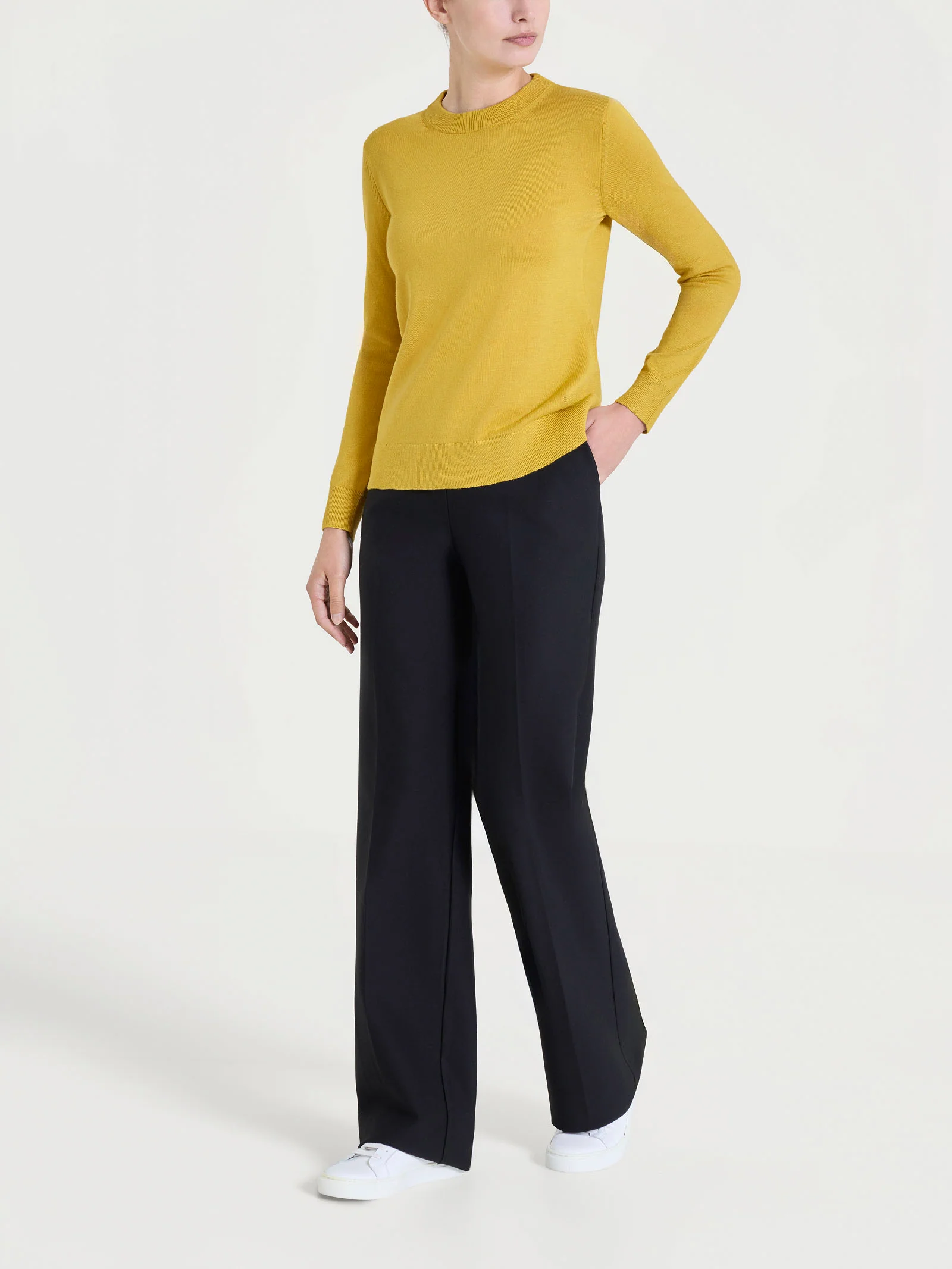 Maglia girocollo Four Seasons - Oil Yellow - Image 4