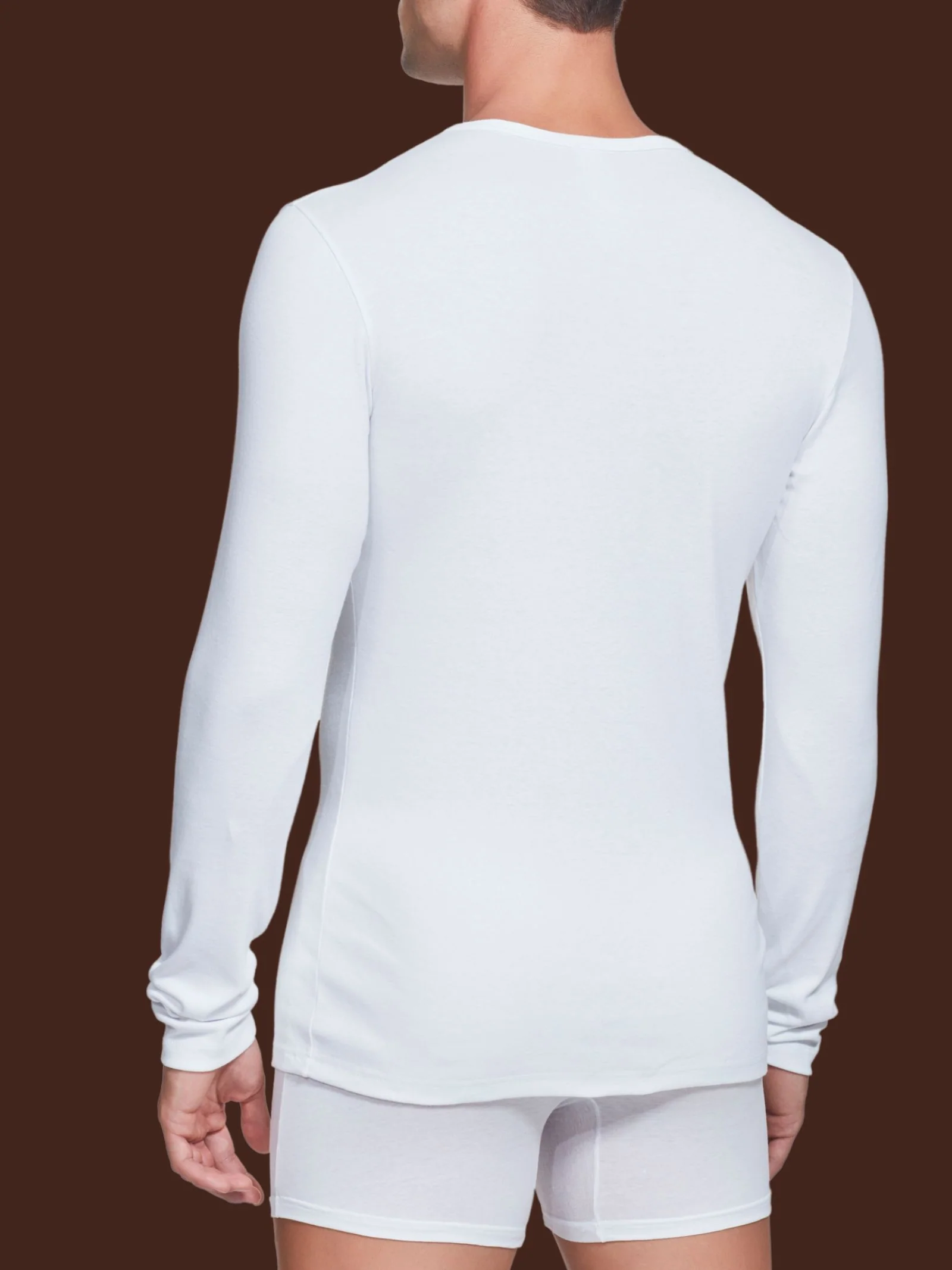 Maglia girocollo in caldo cotone - Argento Mel. - Image 3