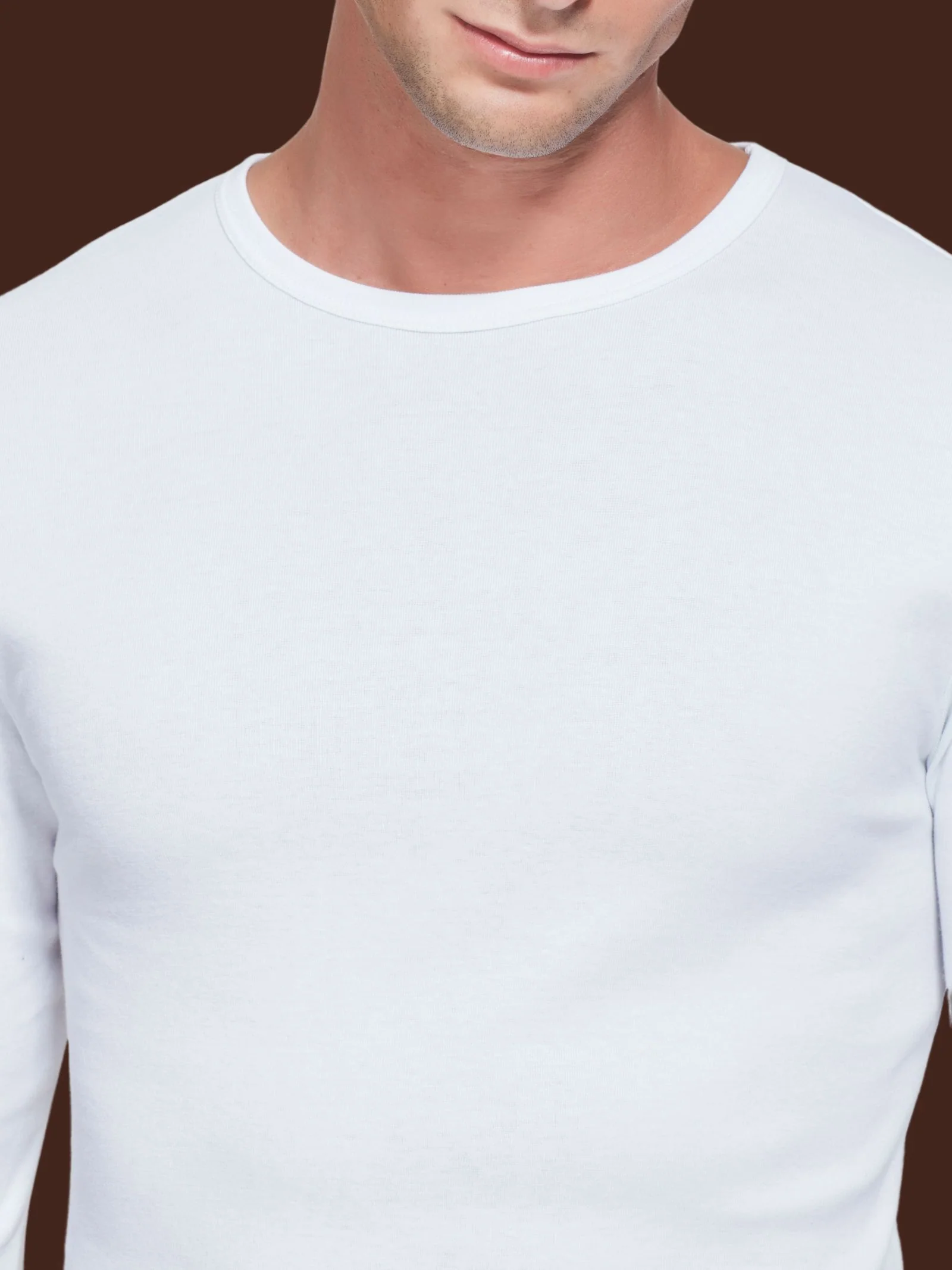 Maglia girocollo in caldo cotone - Argento Mel. - Image 4
