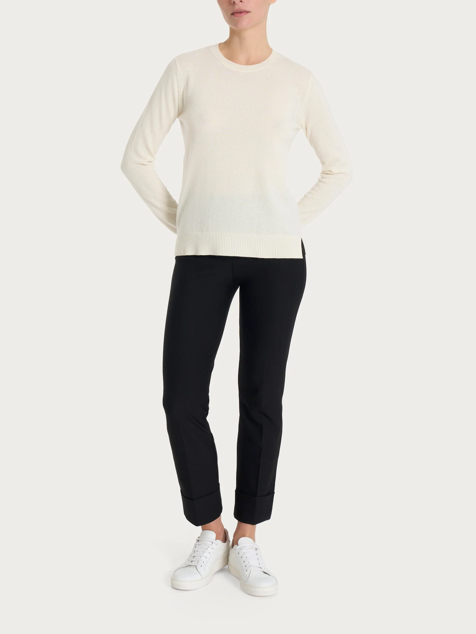 Maglia girocollo in cashmerino - Orchid Petal - Image 3