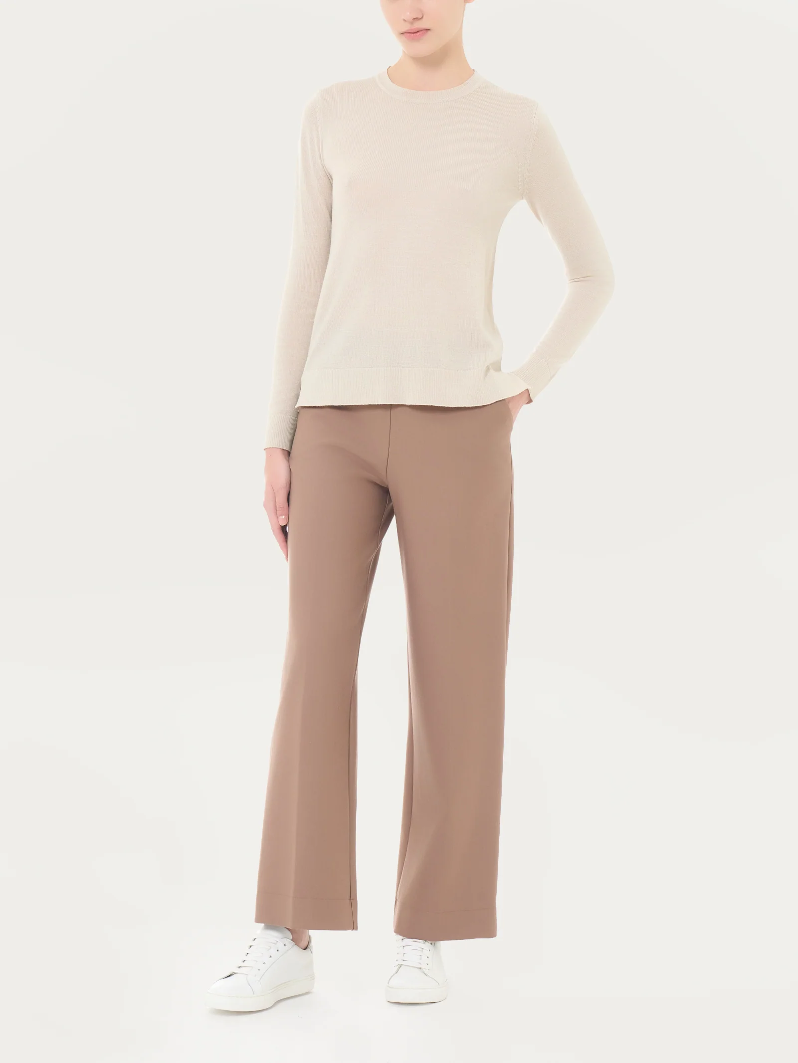Maglia girocollo in Merino Soft - Tibetan Red - Image 4