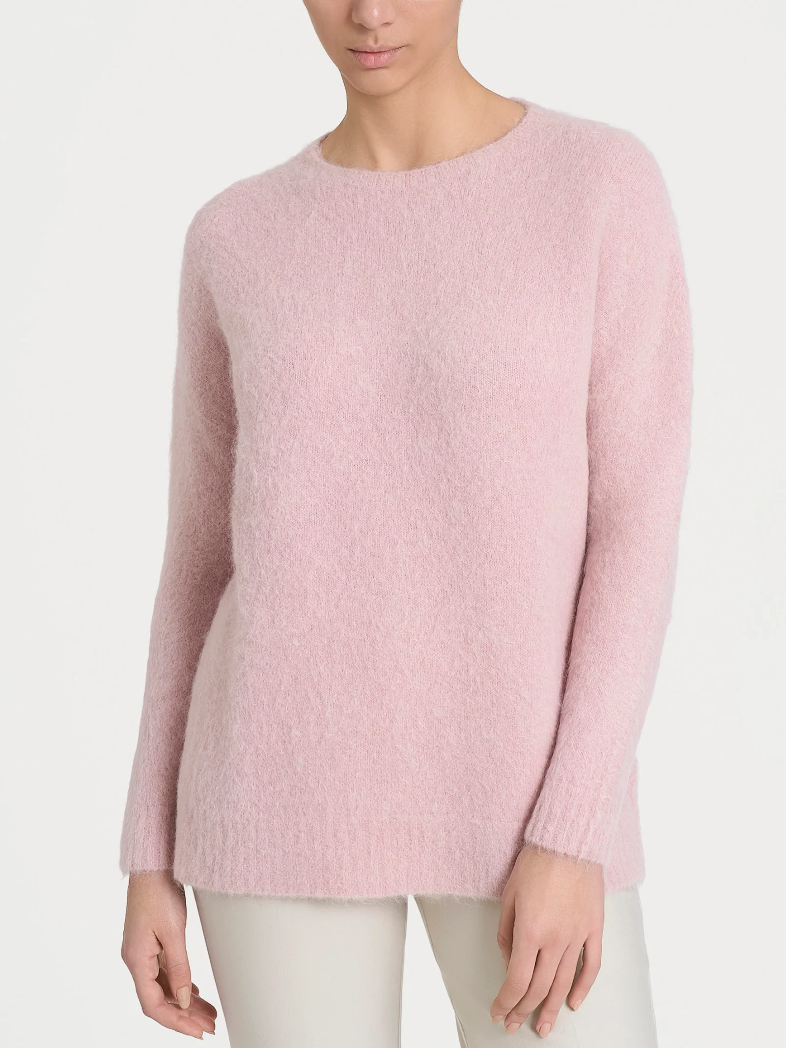 Maglia girocollo in Misto Alpaca - Cameo Rose