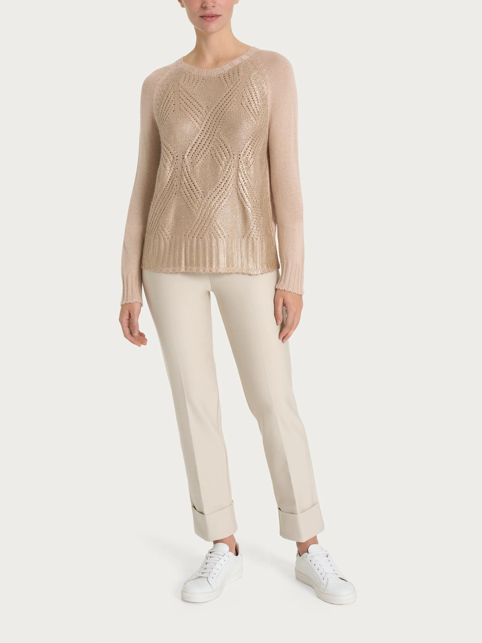 Maglia girocollo in misto angora - Plum Perfect - Image 4