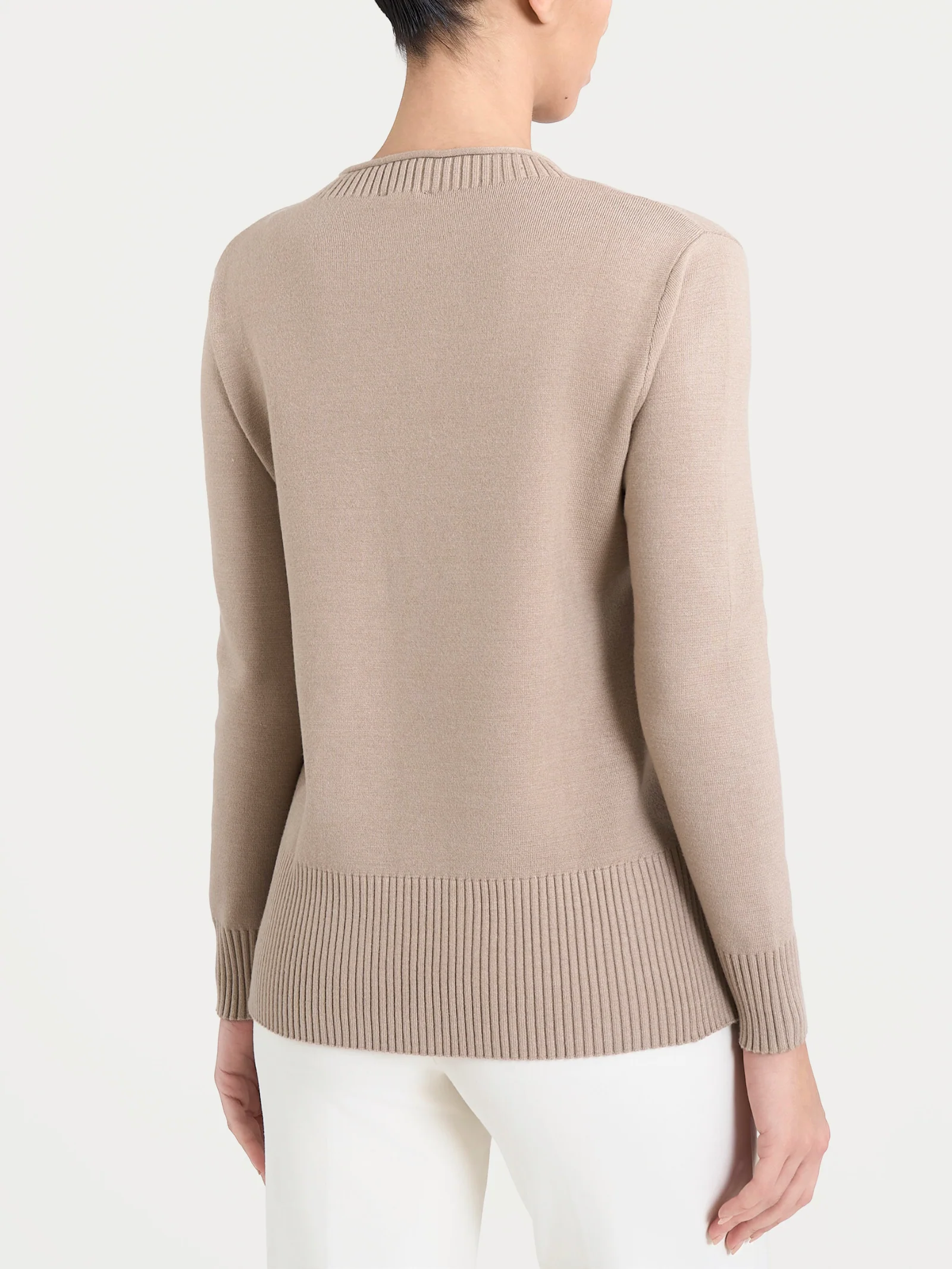 Maglia girocollo in Super Soft - Cammello - Image 2