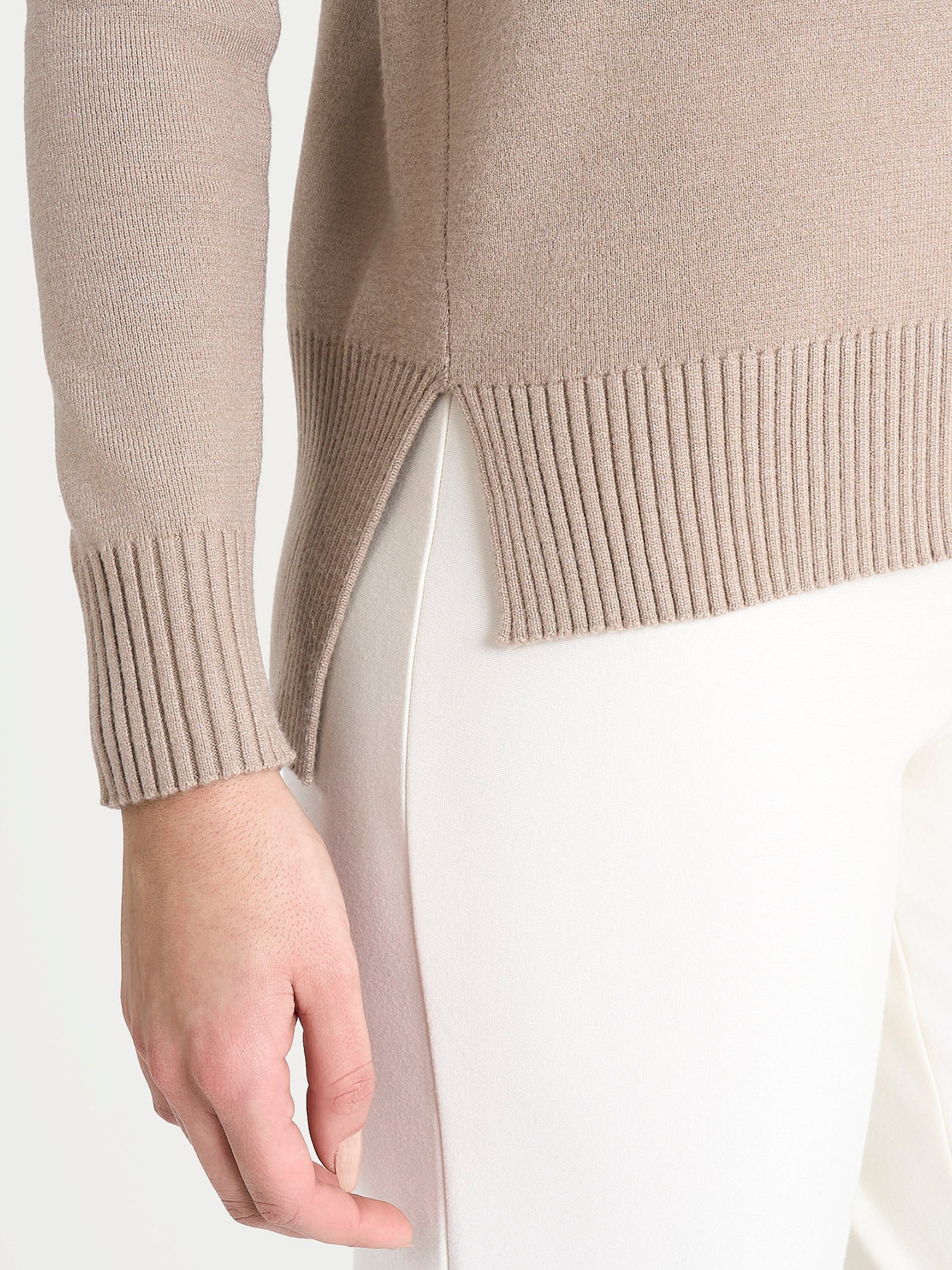 Maglia girocollo in Super Soft - Cammello - Image 3