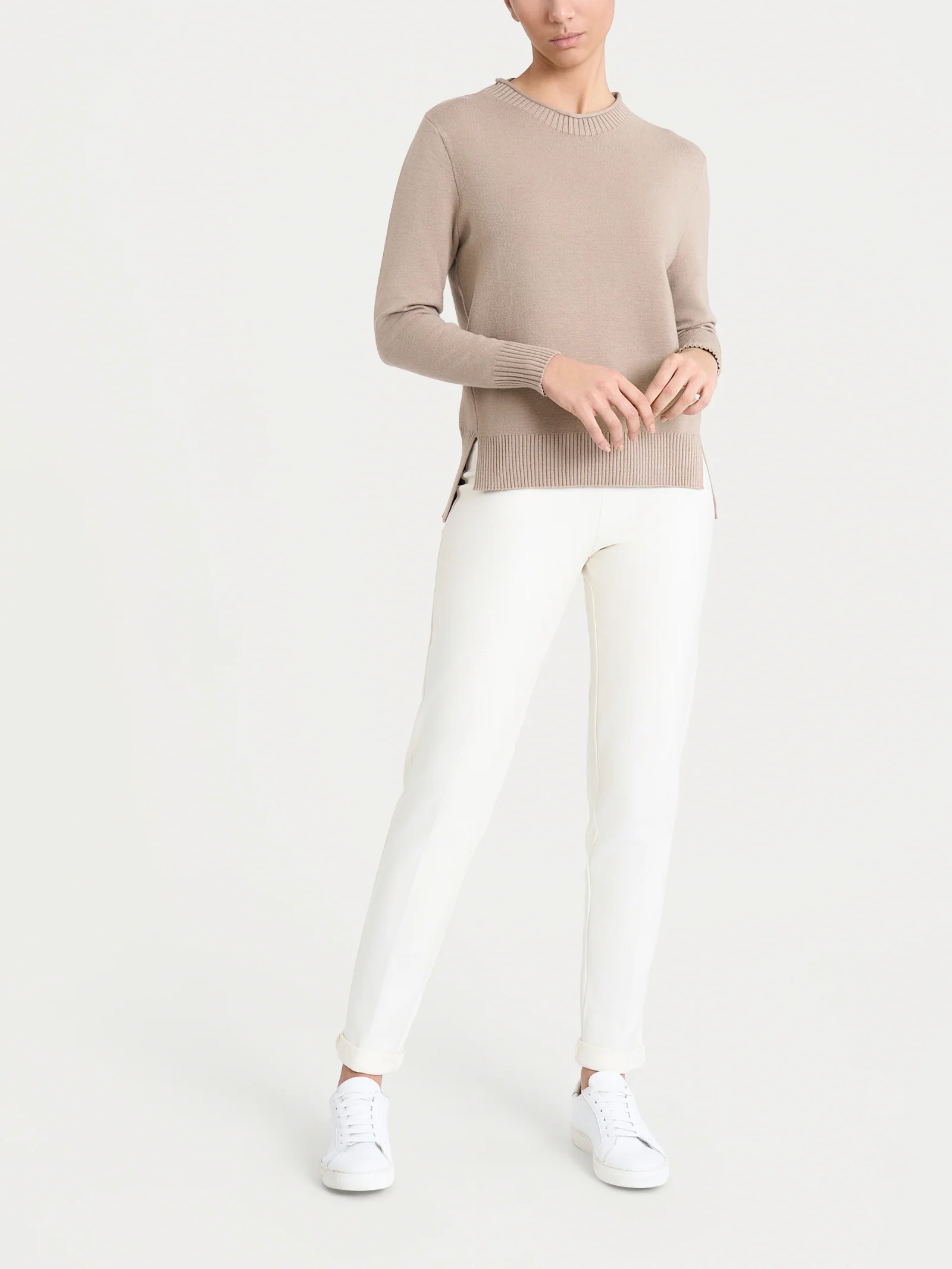 Maglia girocollo in Super Soft - Cammello - Image 5