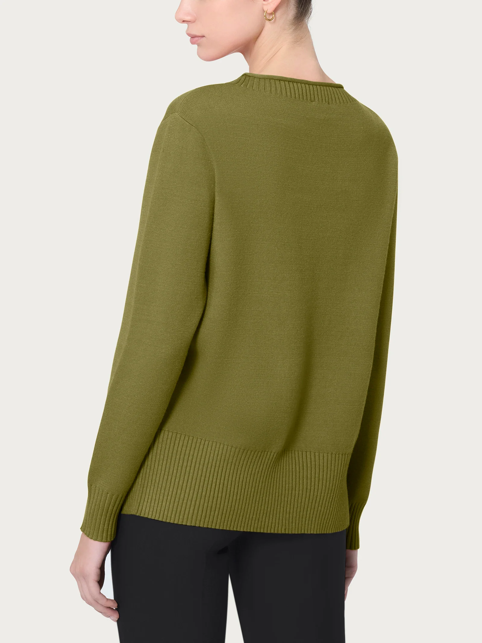 Maglia girocollo in Super Soft - Sphagnum - Image 2