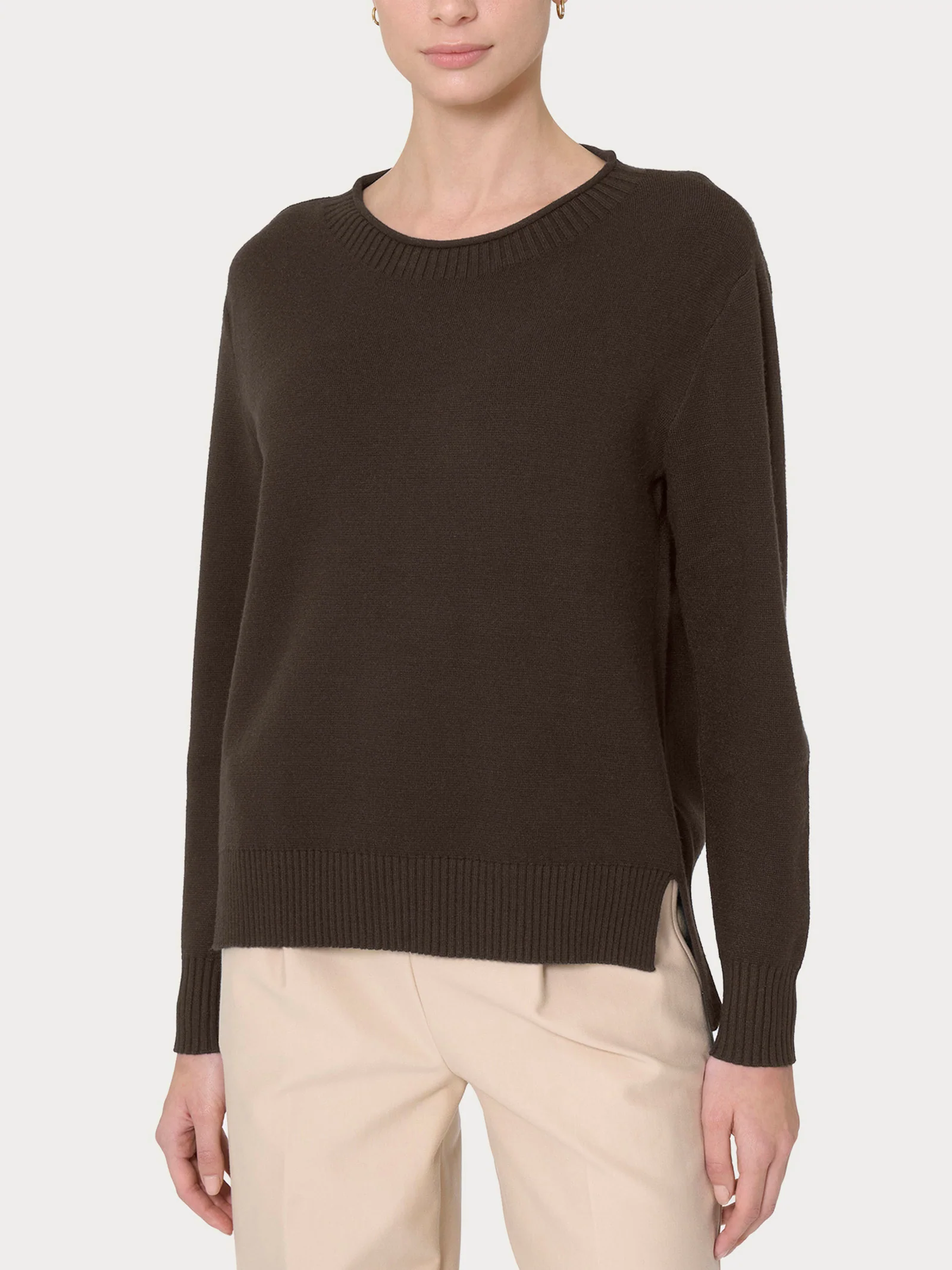 Maglia girocollo in Super Soft - Chocolate Torte
