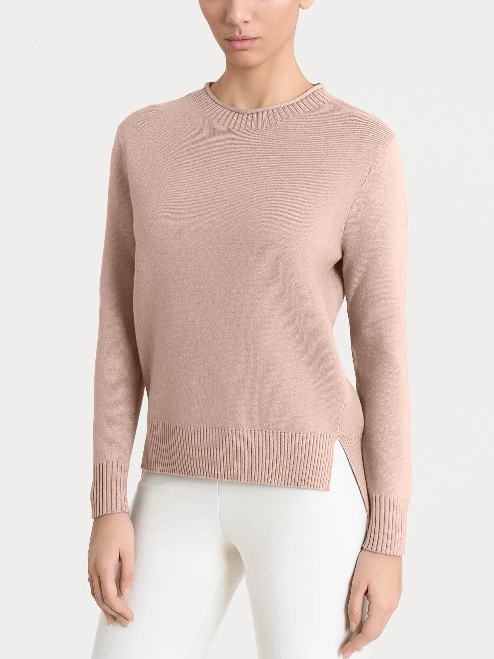 Maglia girocollo in Super Soft - Cameo Rose