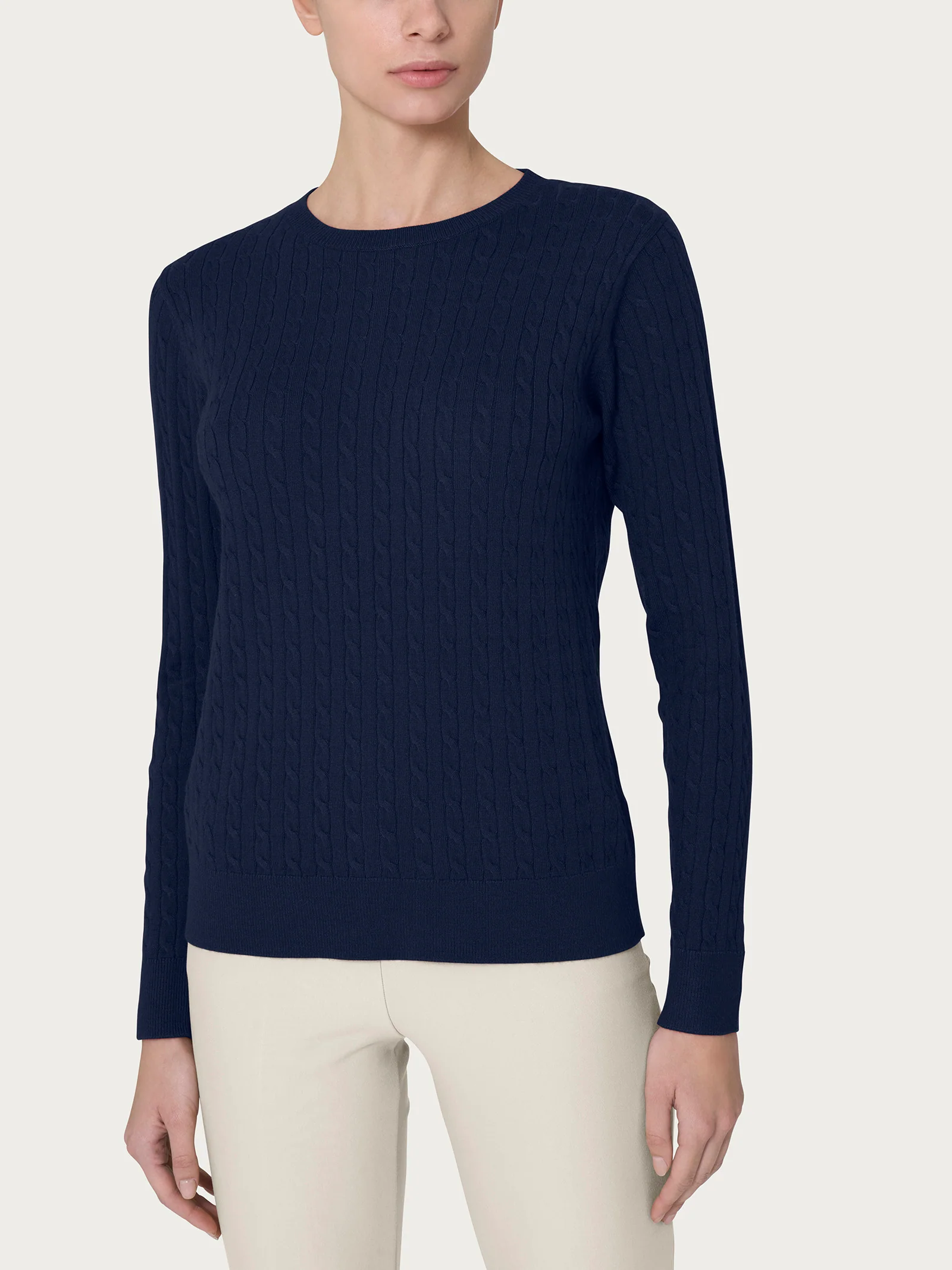 Maglia girocollo in Super Soft - Bleu