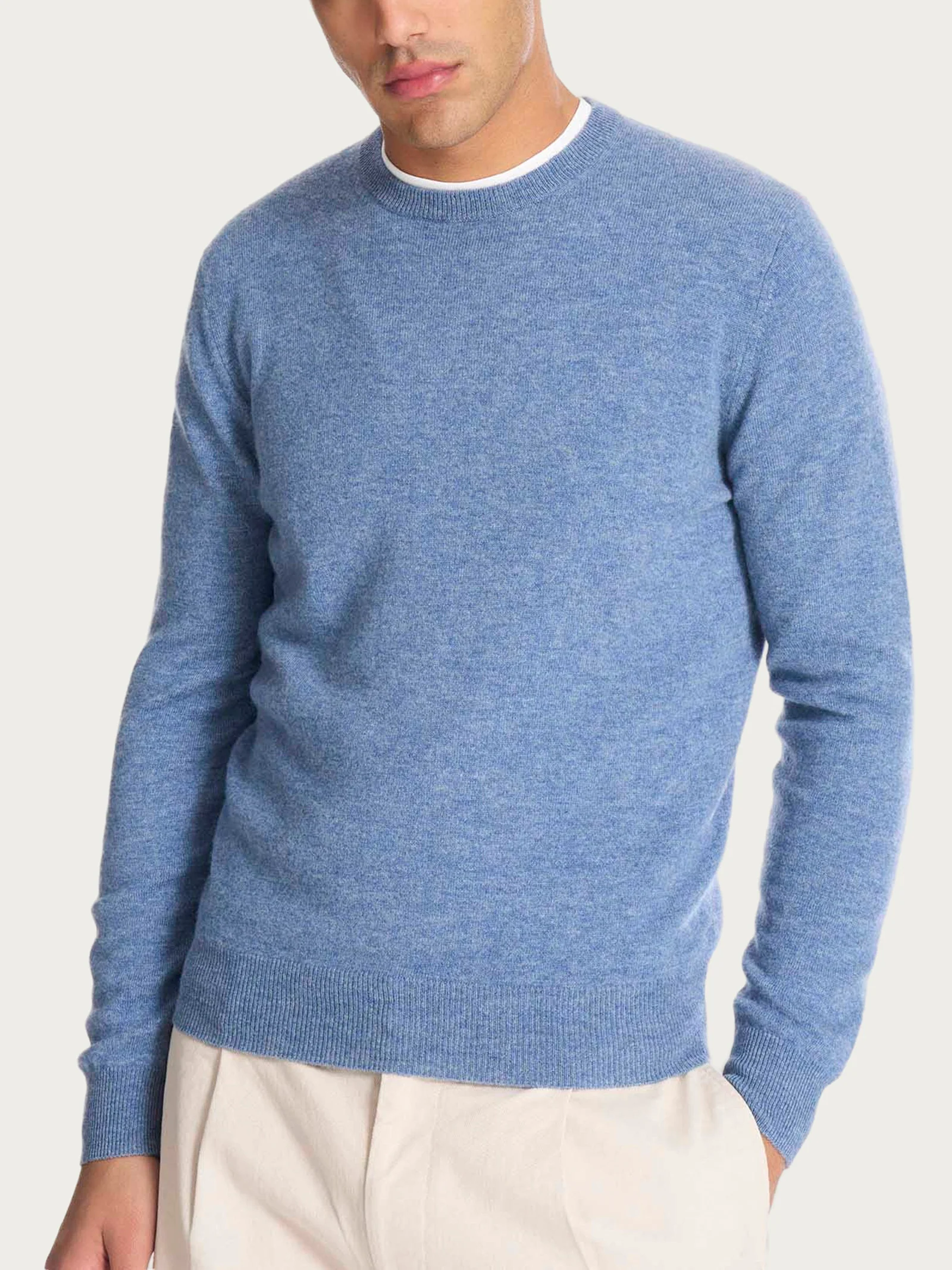 Maglia girocollo in tessuto Cashmerino - Delave' Mel.