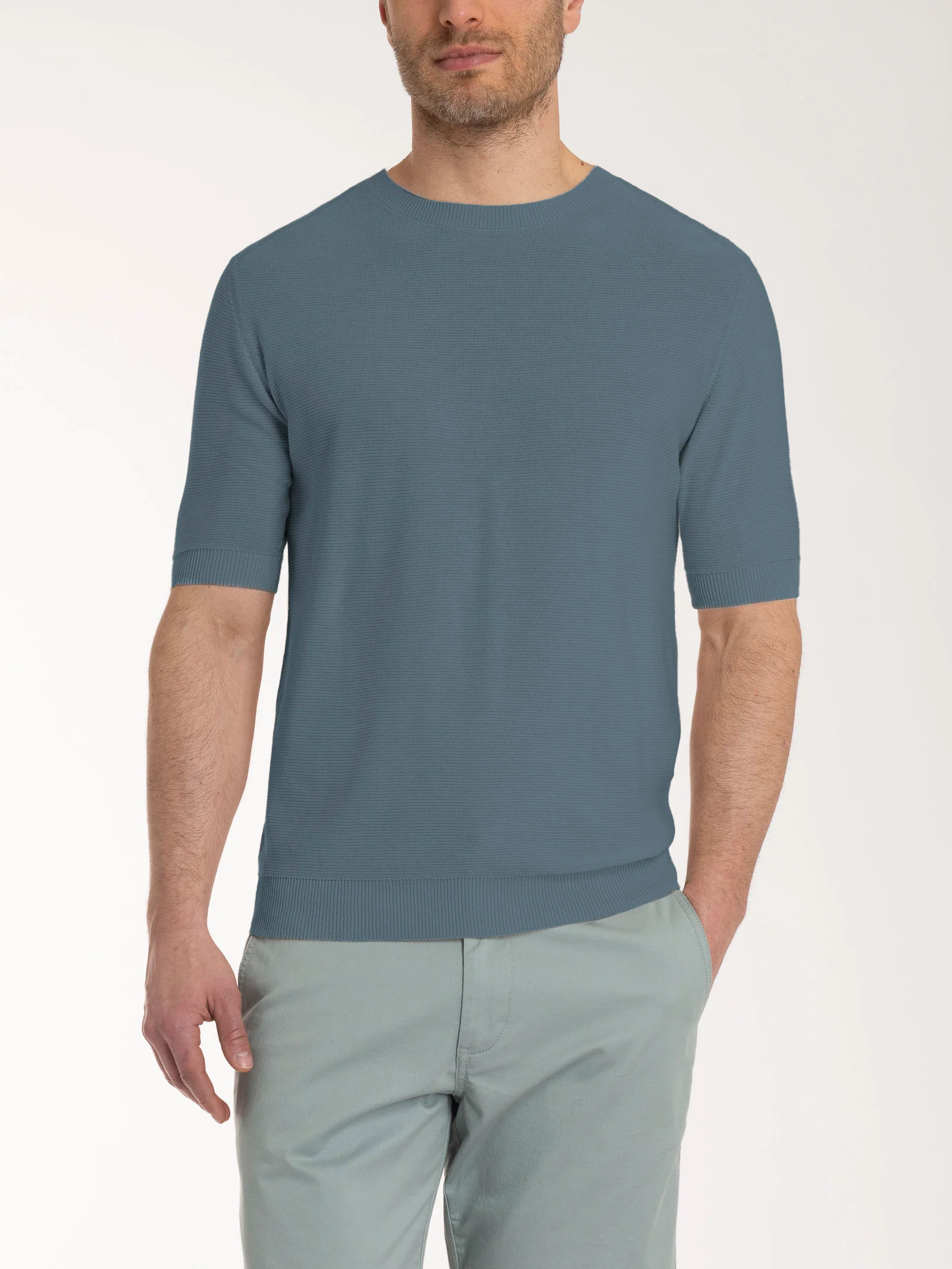 Maglia punto links a manica corta in puro cotone - Stormy Weather