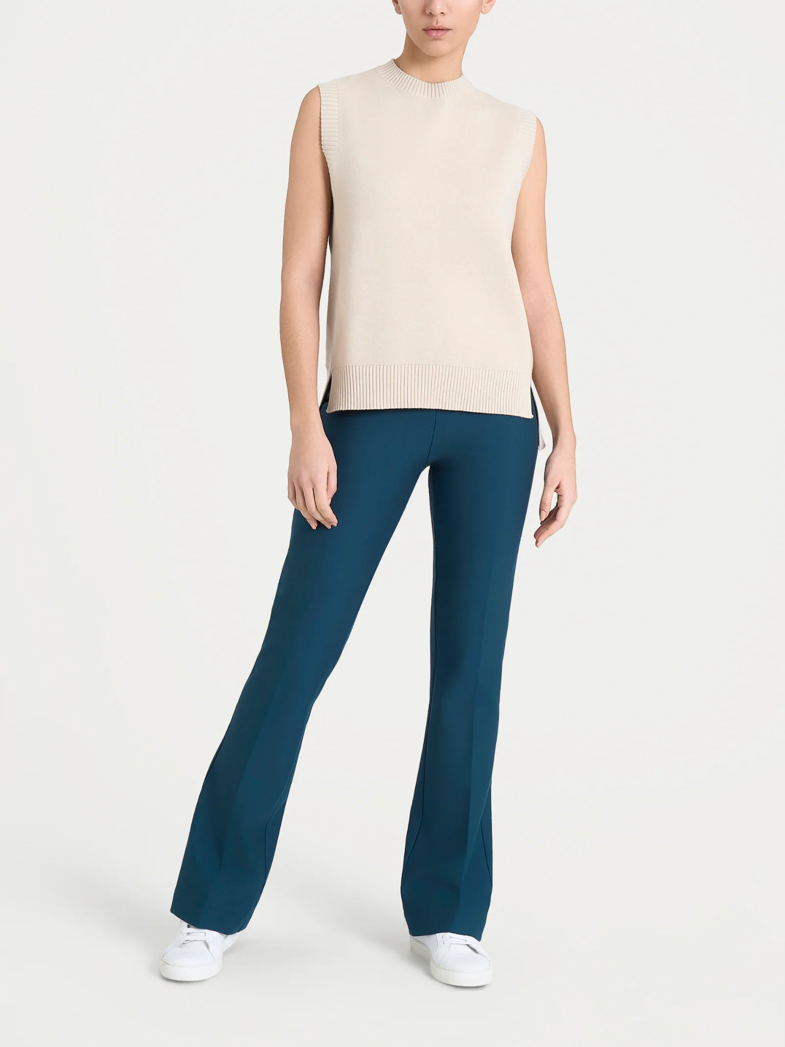 Maglia smanicata in Super Soft - Champignon - Image 5