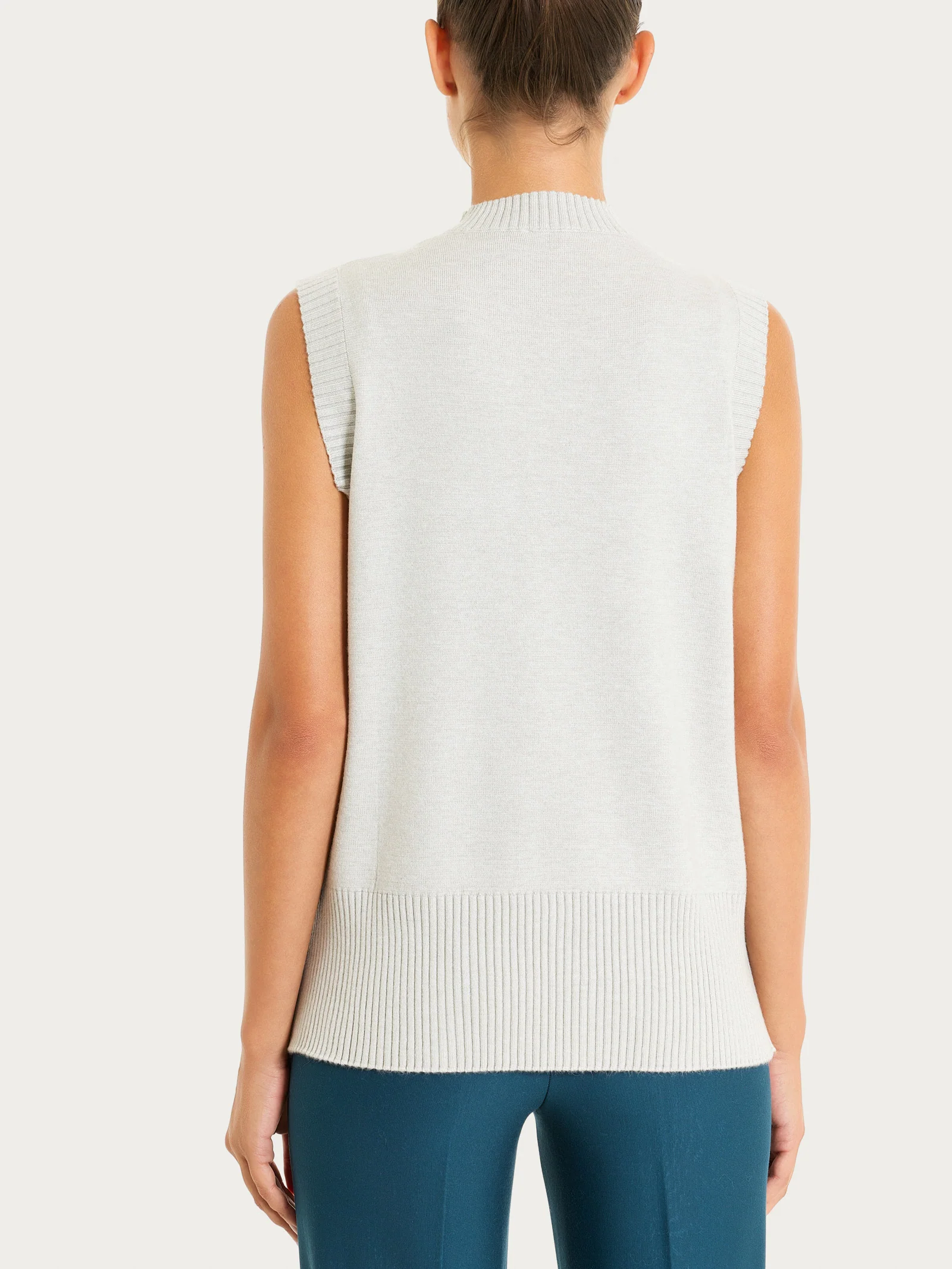 Maglia smanicata in Super Soft - CHAMPIGNON MEL. - Image 2