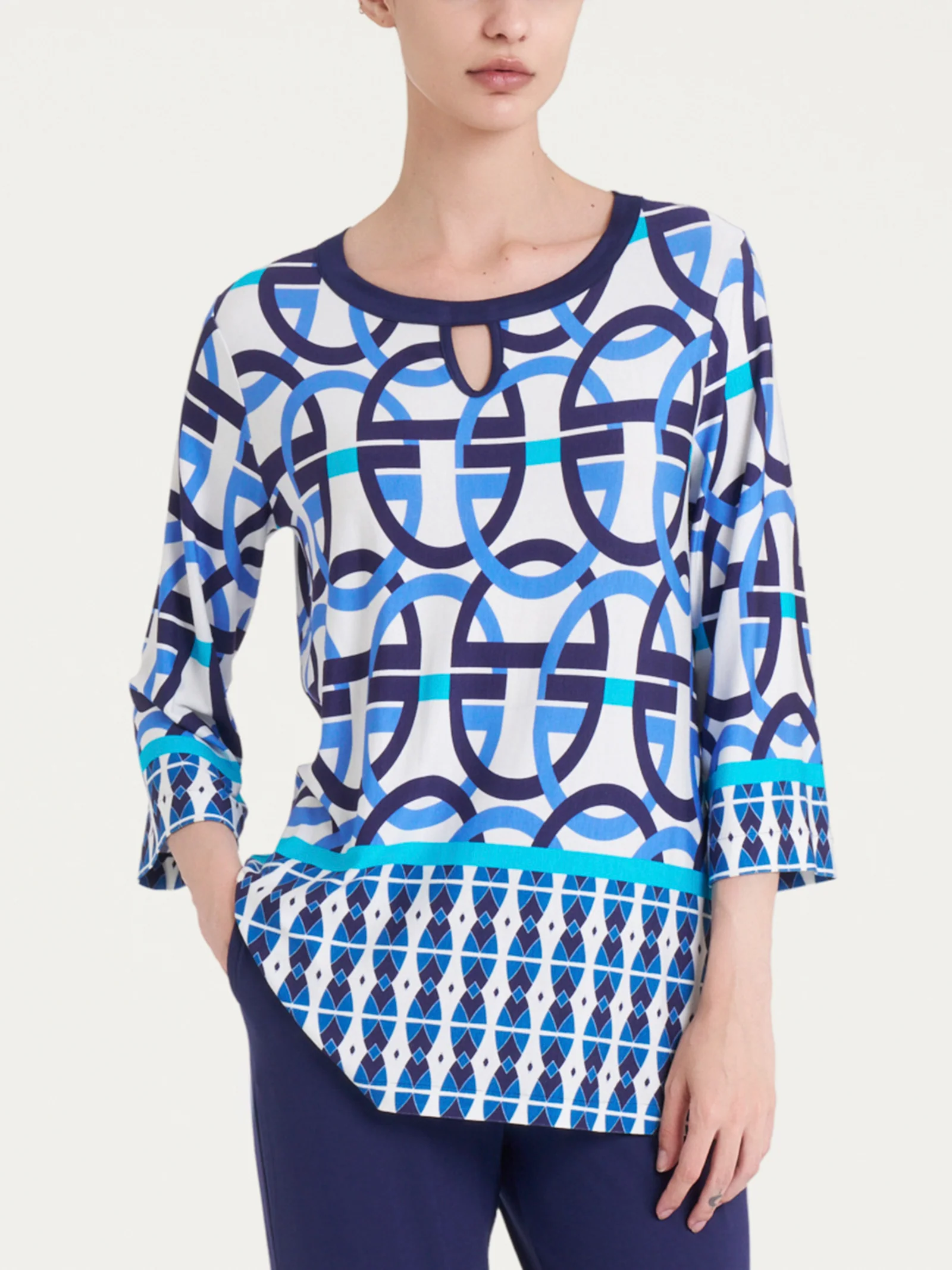 Maglietta con cerchi in Viscosa Summer - Fant. Strong Blue