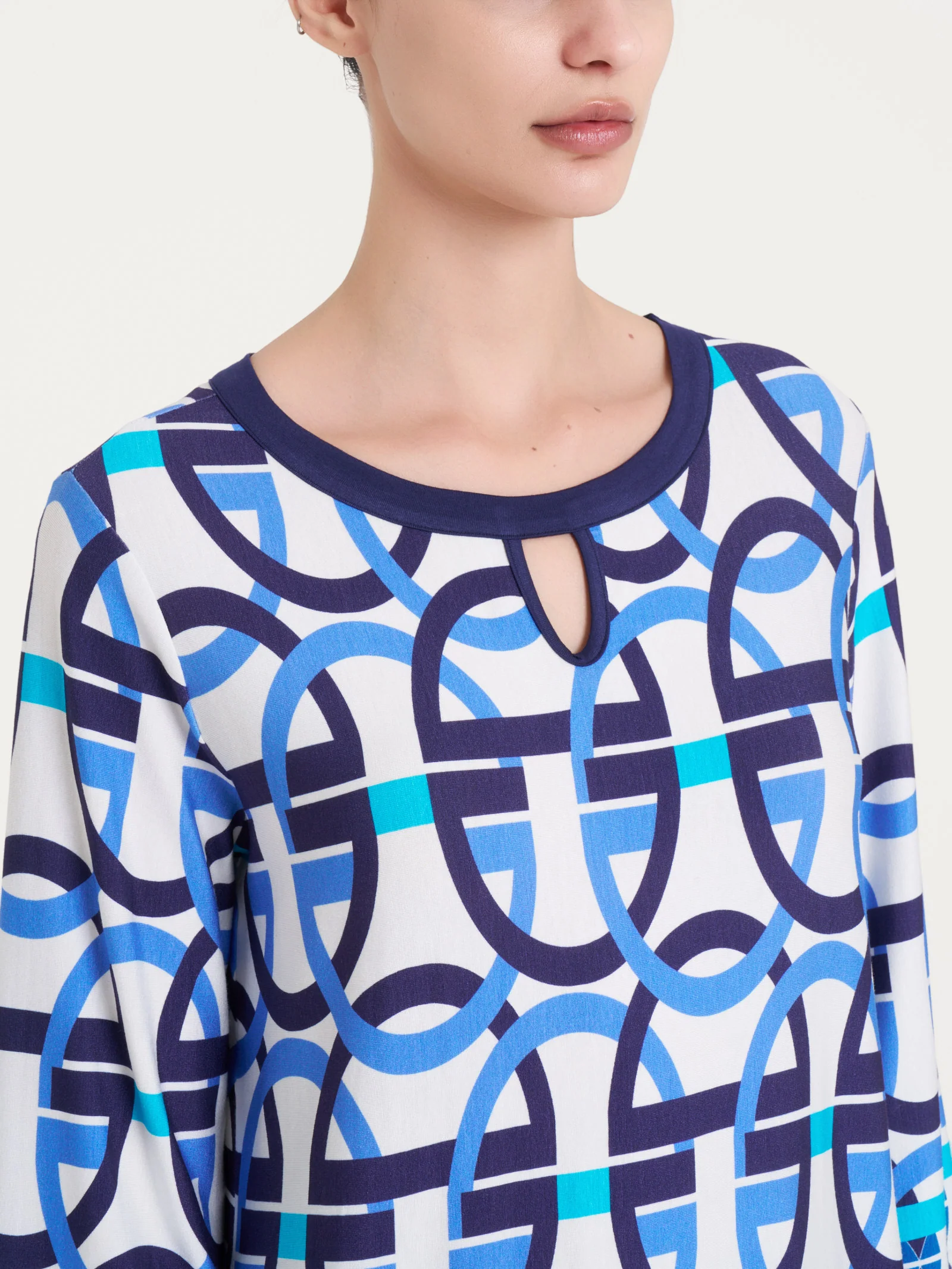Maglietta con cerchi in Viscosa Summer - Fant. Strong Blue - Image 3