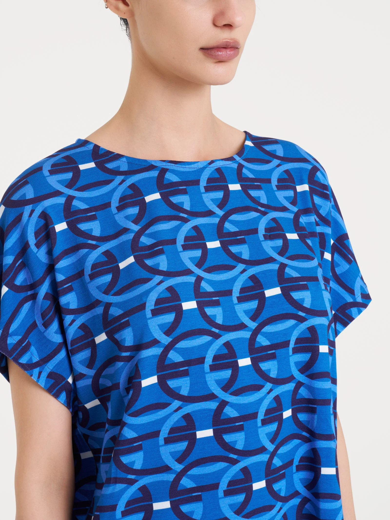 Maglietta girocollo con geometric pattern in Viscosa Summer - Fant.Copiativo - Image 3