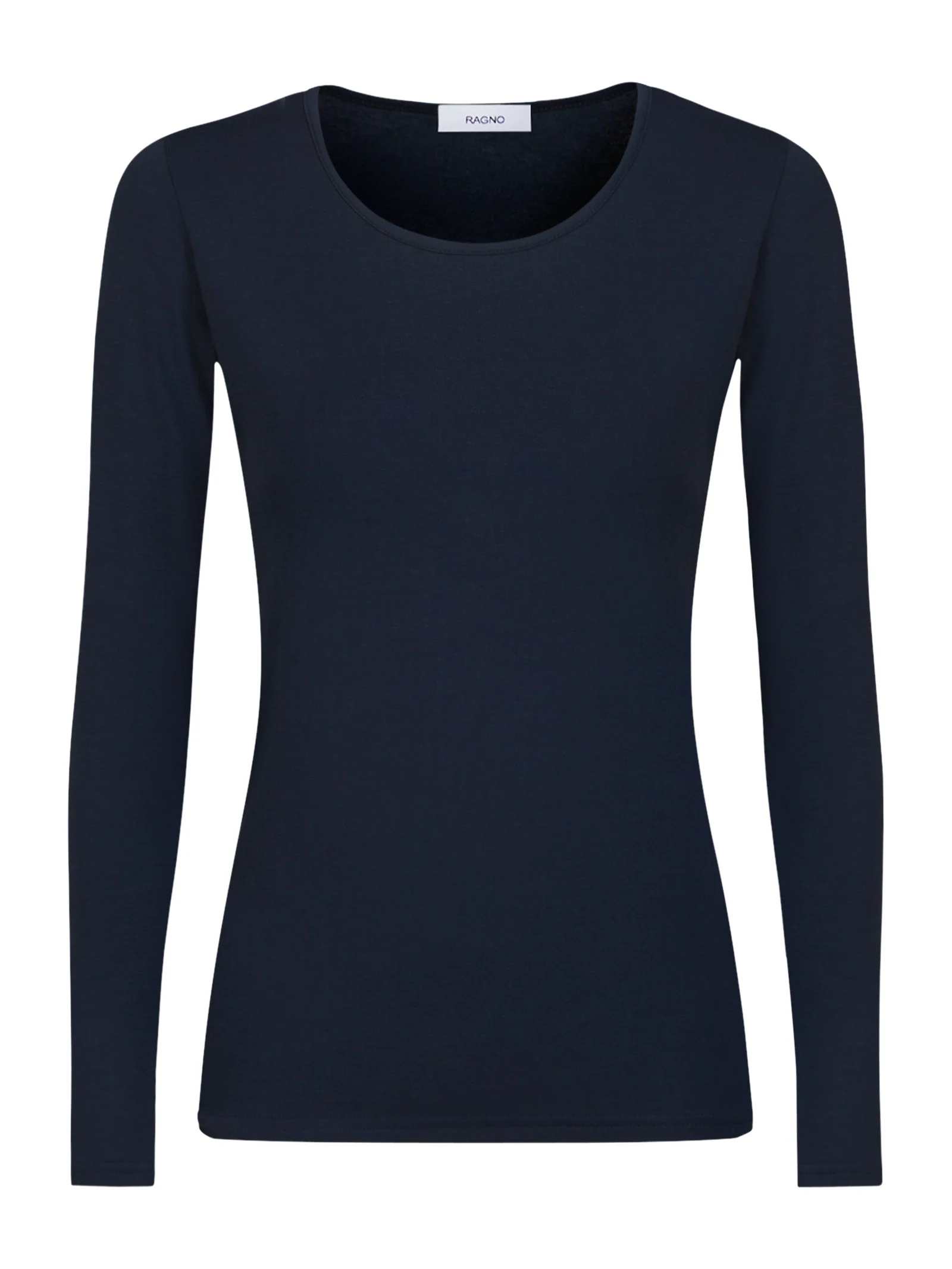 Maglietta girocollo in Eco Viscosa - Bleu