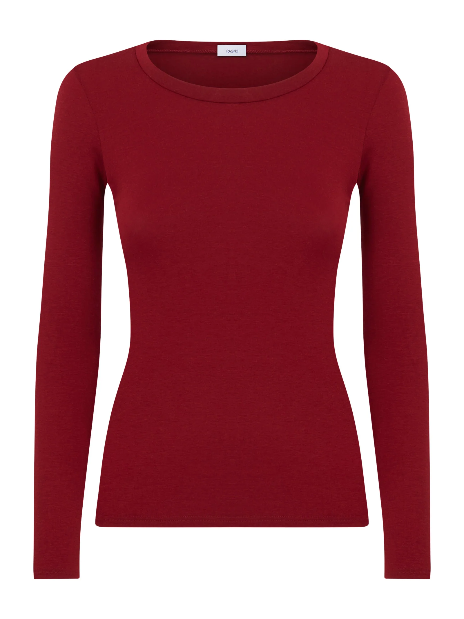 Maglietta girocollo in filato Tenderwool - Amarena
