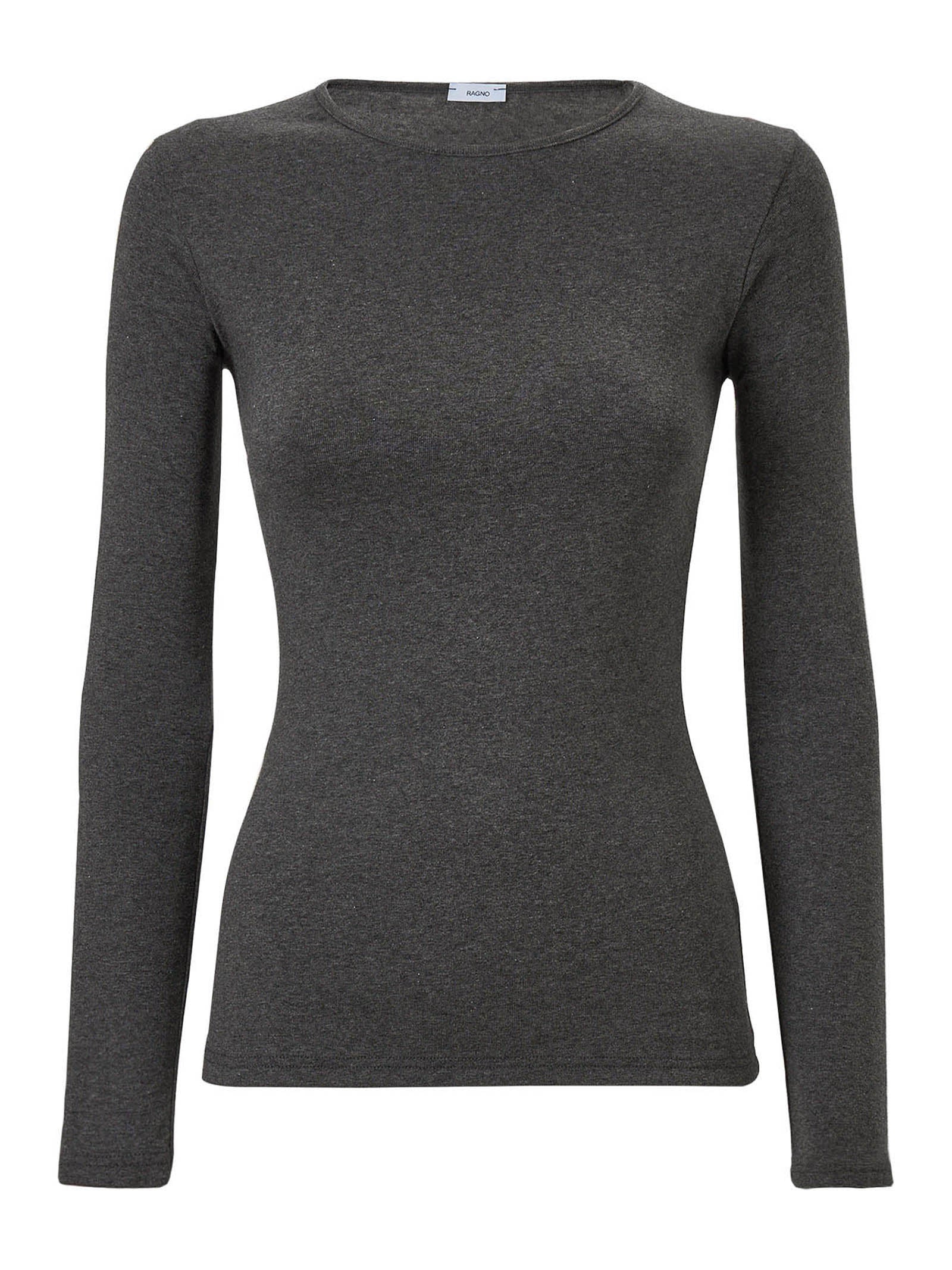 Maglietta girocollo in Thermo Cotton - Ardesia Mel.