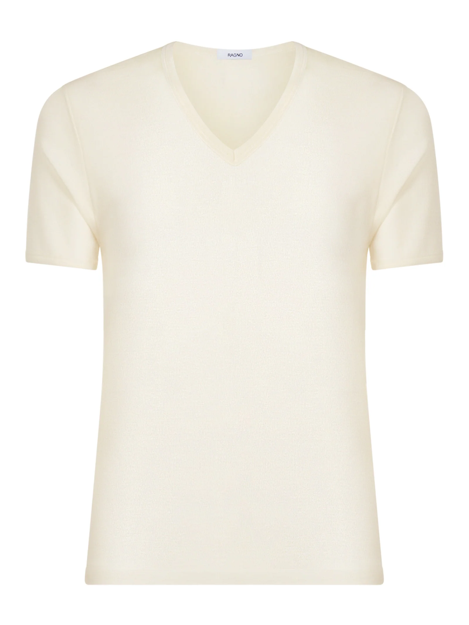 Merino Medium - Maglietta scollo a V in lana di peso medio - B.co Lana