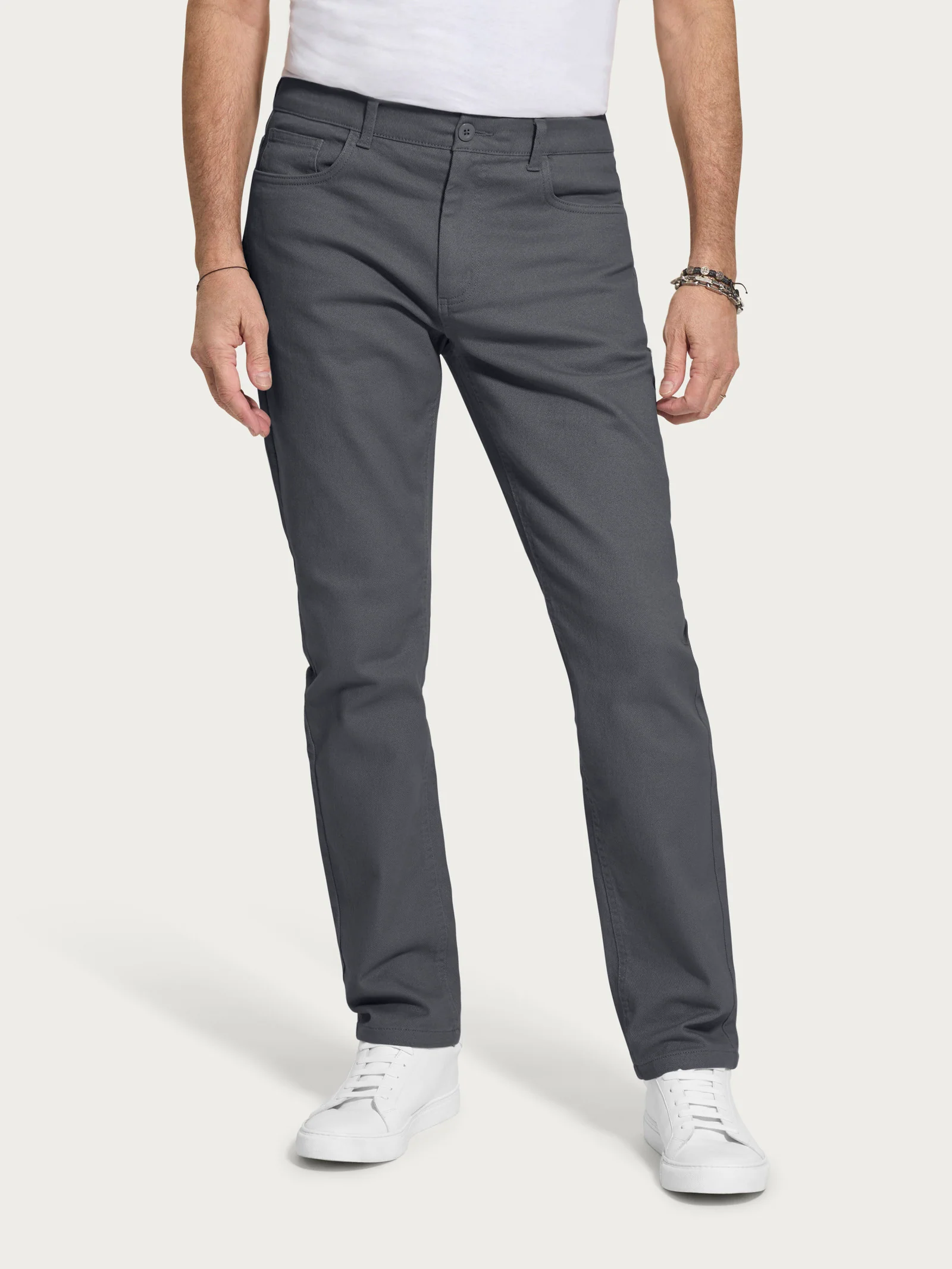 Pantalone 5 tasche in Raw Twill di cotone elasticizzato - Londra