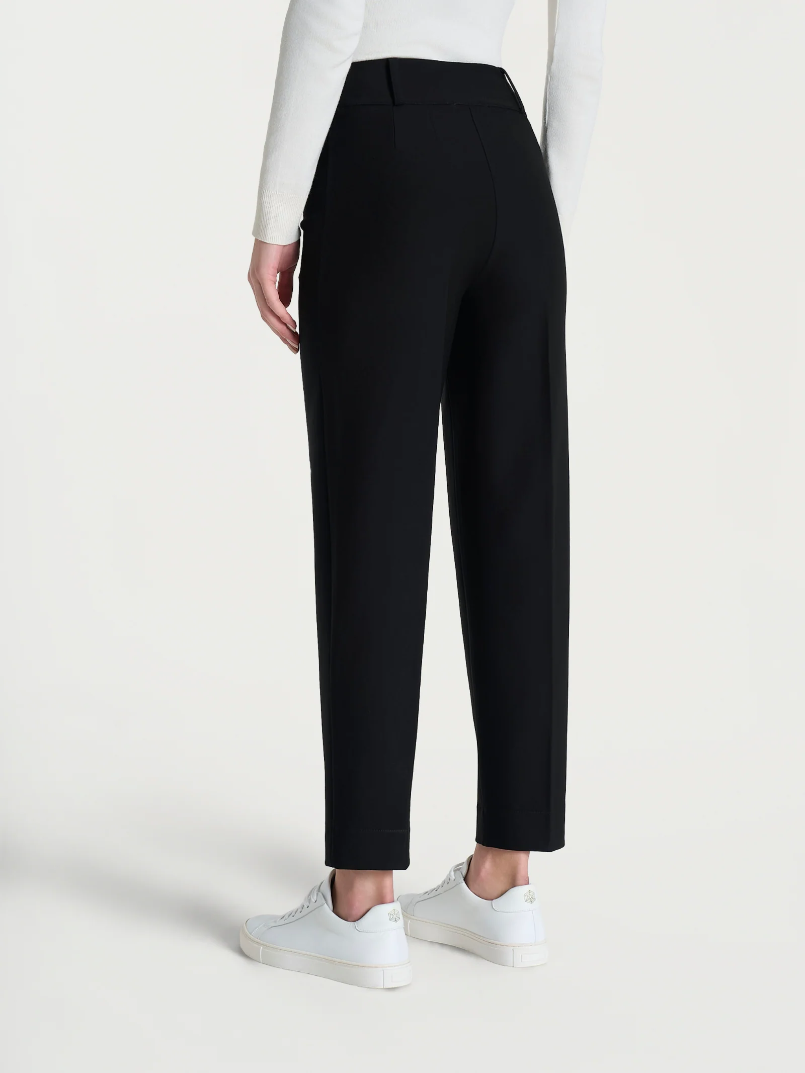 Pantalone a carota in Compact - Nero - Image 2
