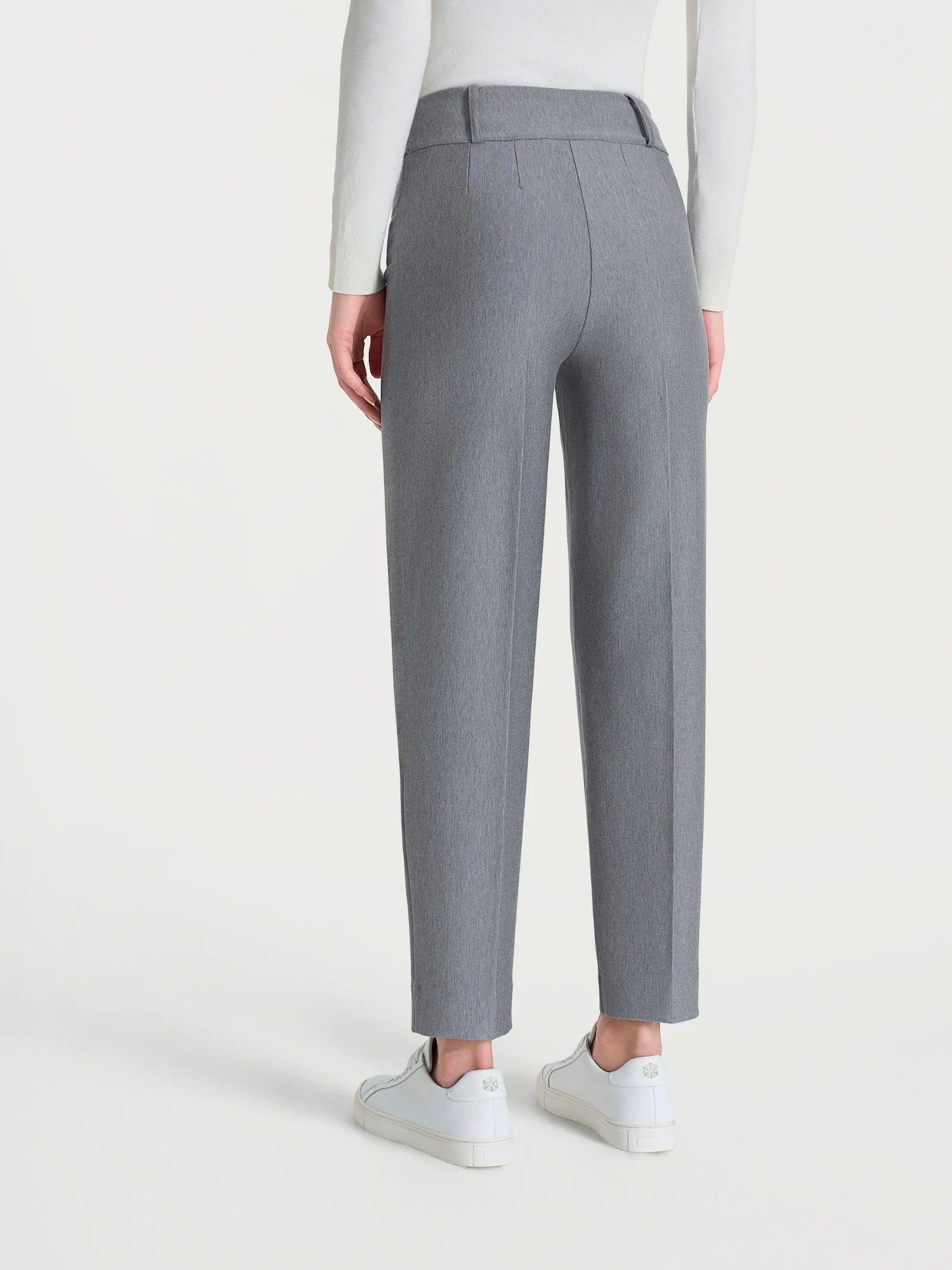 Pantalone a carota in Compact  - Grigio Mel. - Image 2