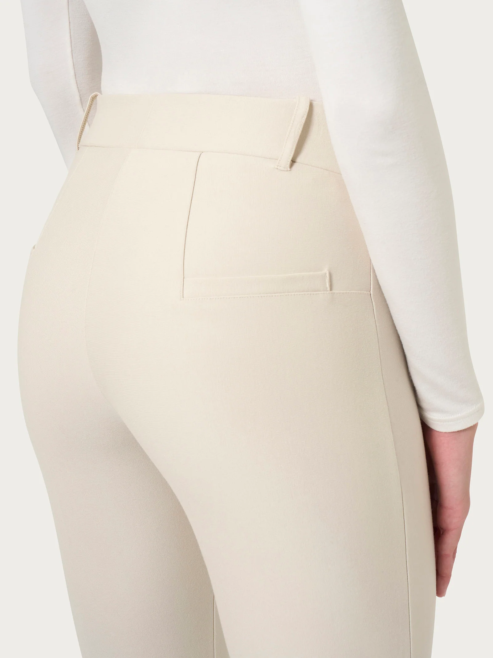 Pantalone a sigaretta in Compact - Champignon - Image 3