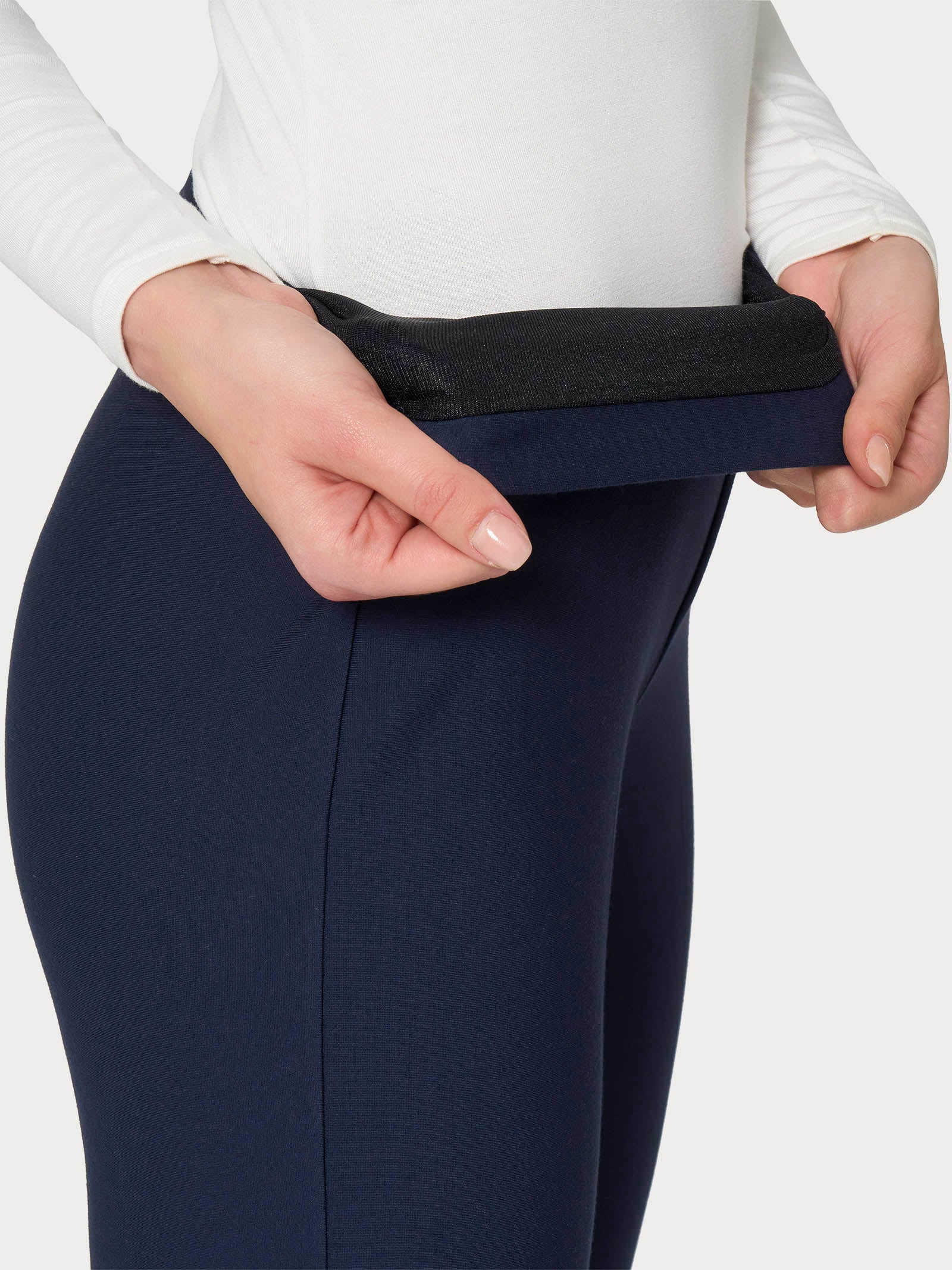 Pantalone a sigaretta modellante in Compact - Pine Bark - Image 3