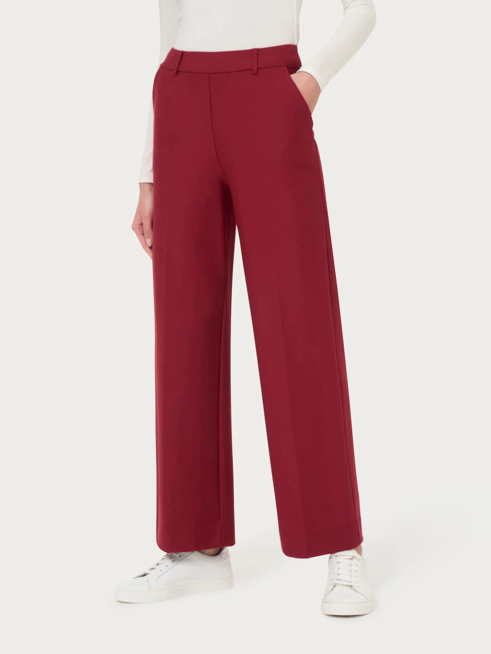 Pantalone ampio alla caviglia in Compact - Tibetan Red