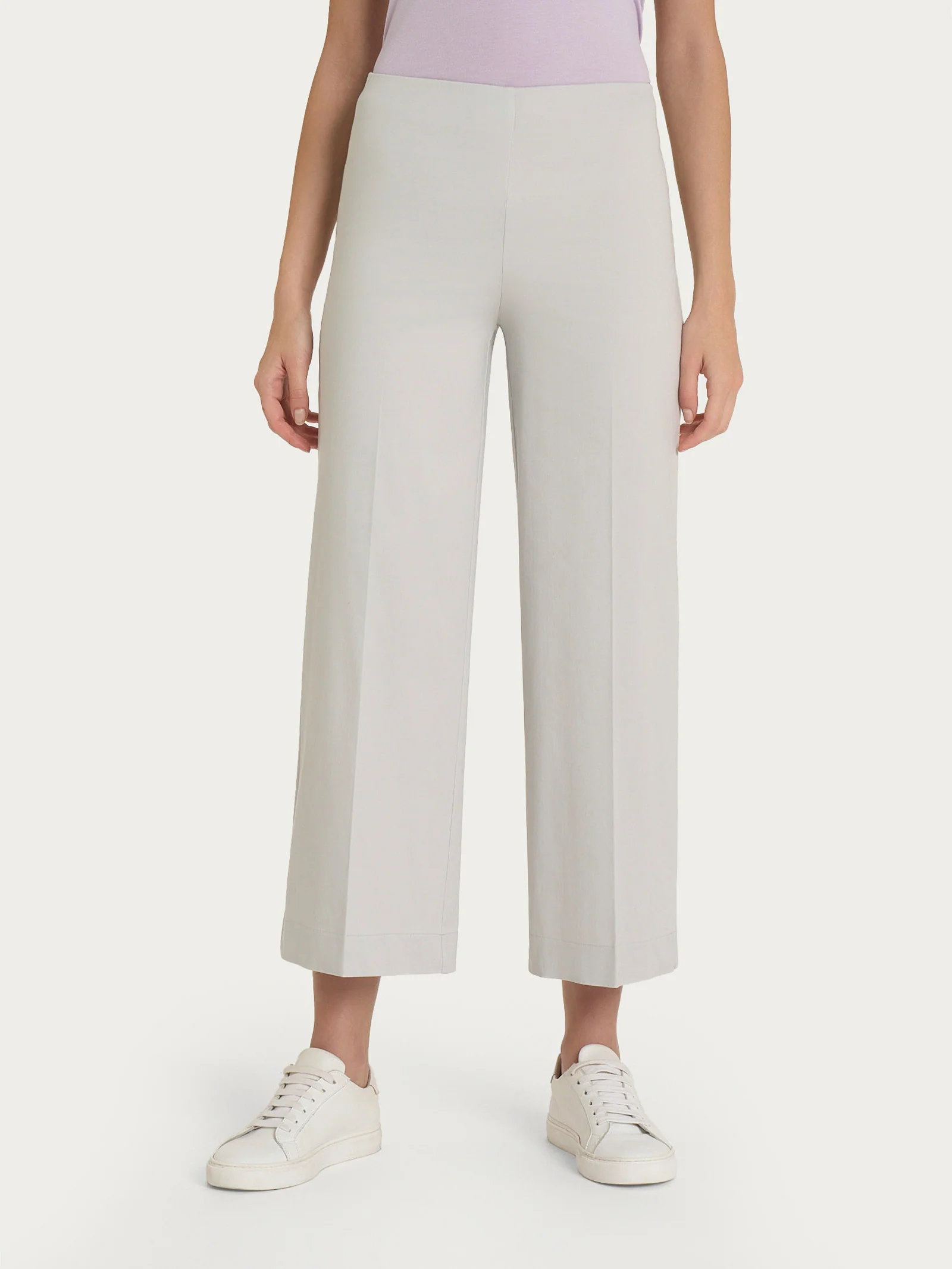 Pantalone ampio alla caviglia in Satin Power - Dawn Blue
