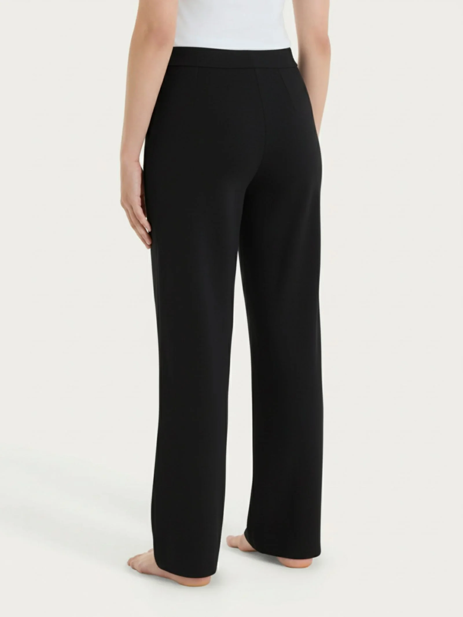 Pantalone ampio con tasche in Jersey di Cotone - Nero - Image 2