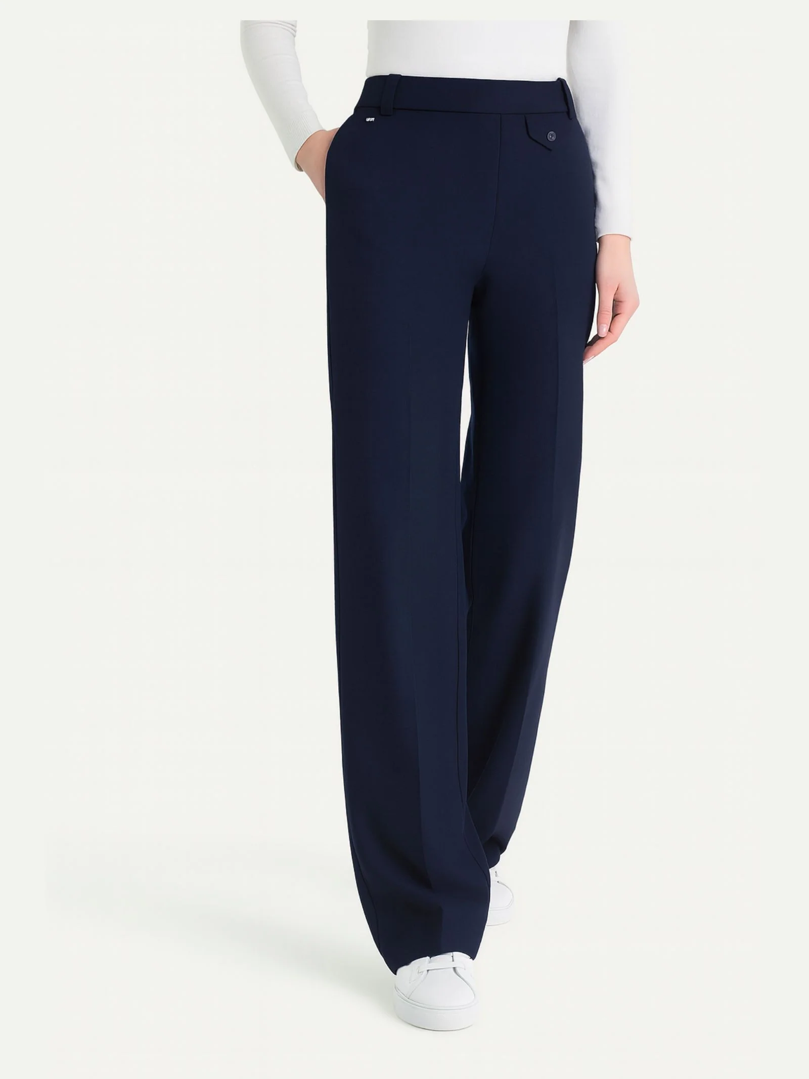 Pantalone ampio con taschino in Compact - Persia