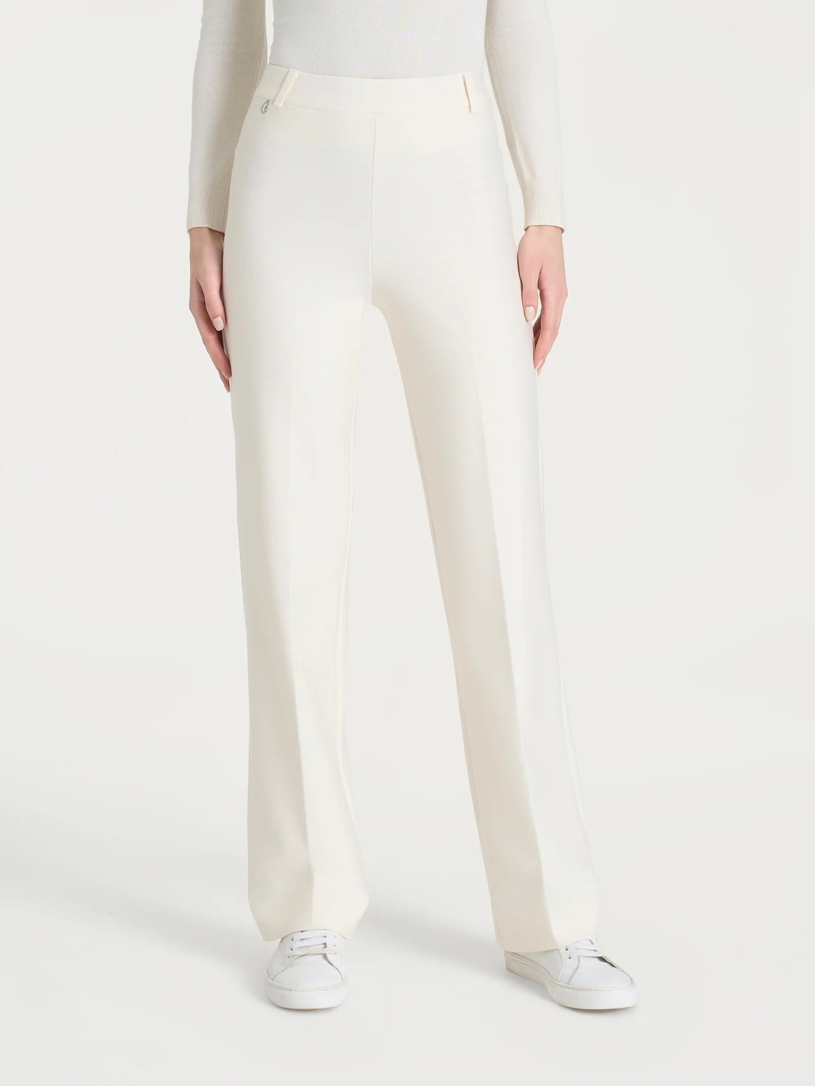 Pantalone ampio in Compact - Avorio