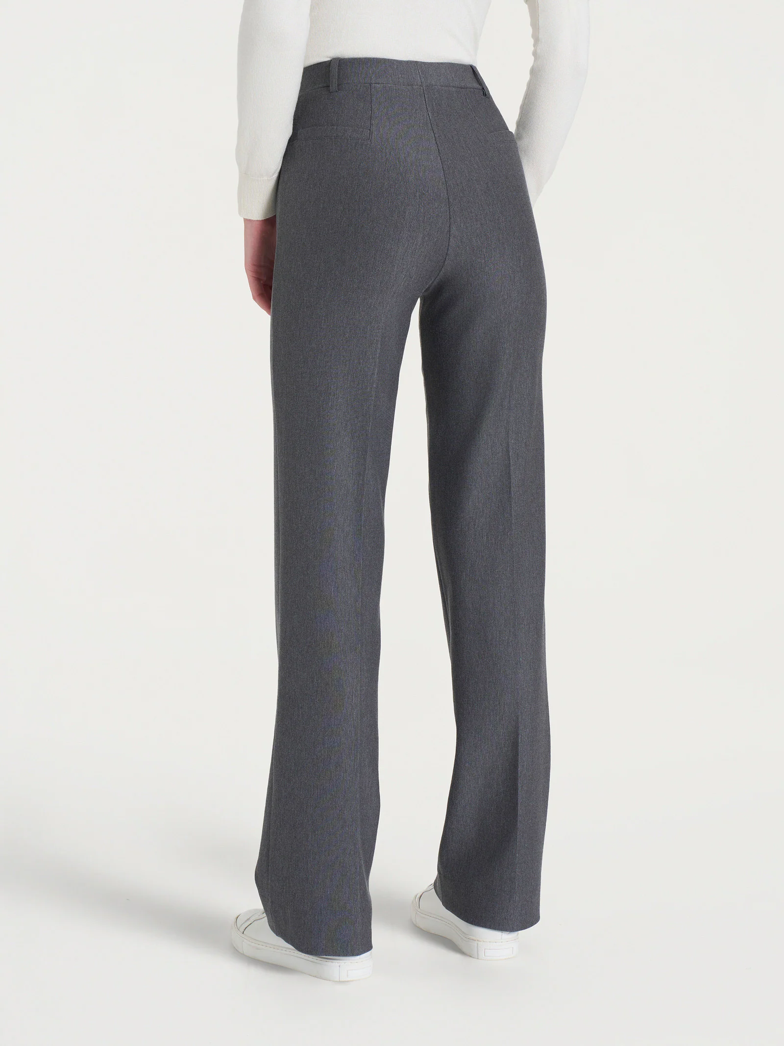 Pantalone ampio in Compact - Ardesia Mel. - Image 2