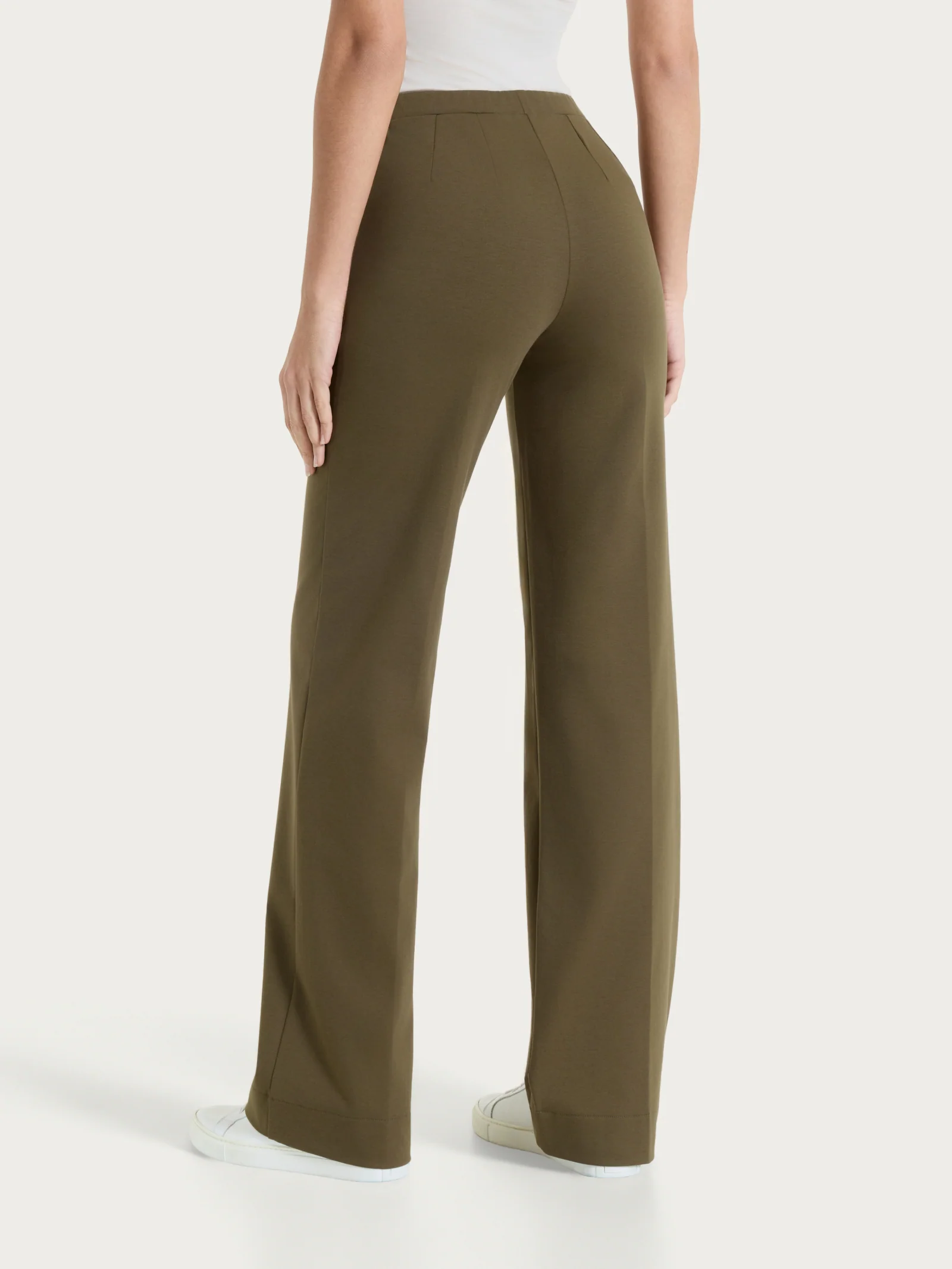 Pantalone ampio in Compact Light - Dark Olive - Image 2