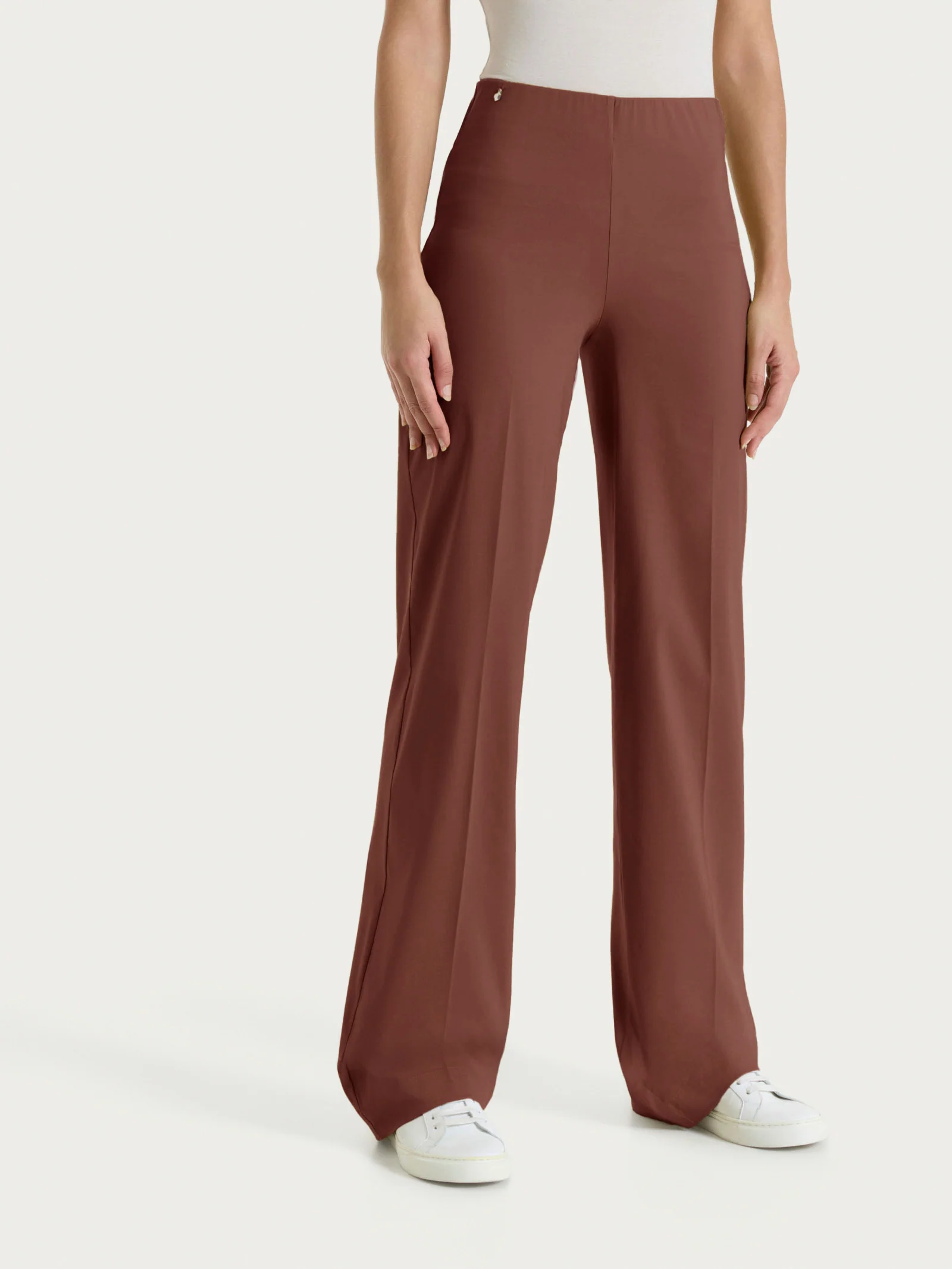 Pantalone ampio in Super Fresh - Cappuccino