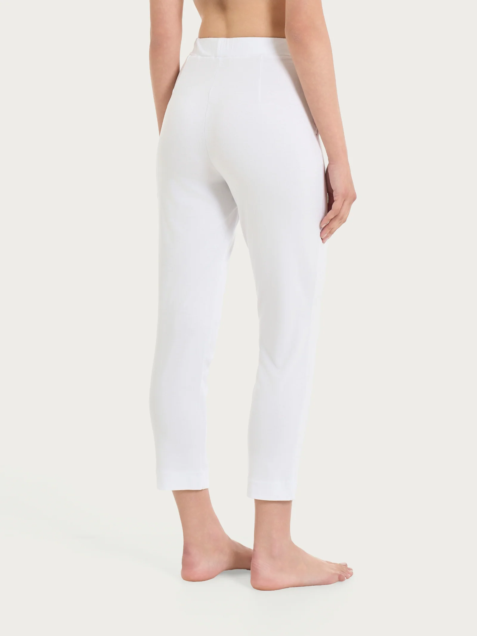 Pantalone capri con tasche in Viscosa Summer - Bianco - Image 2