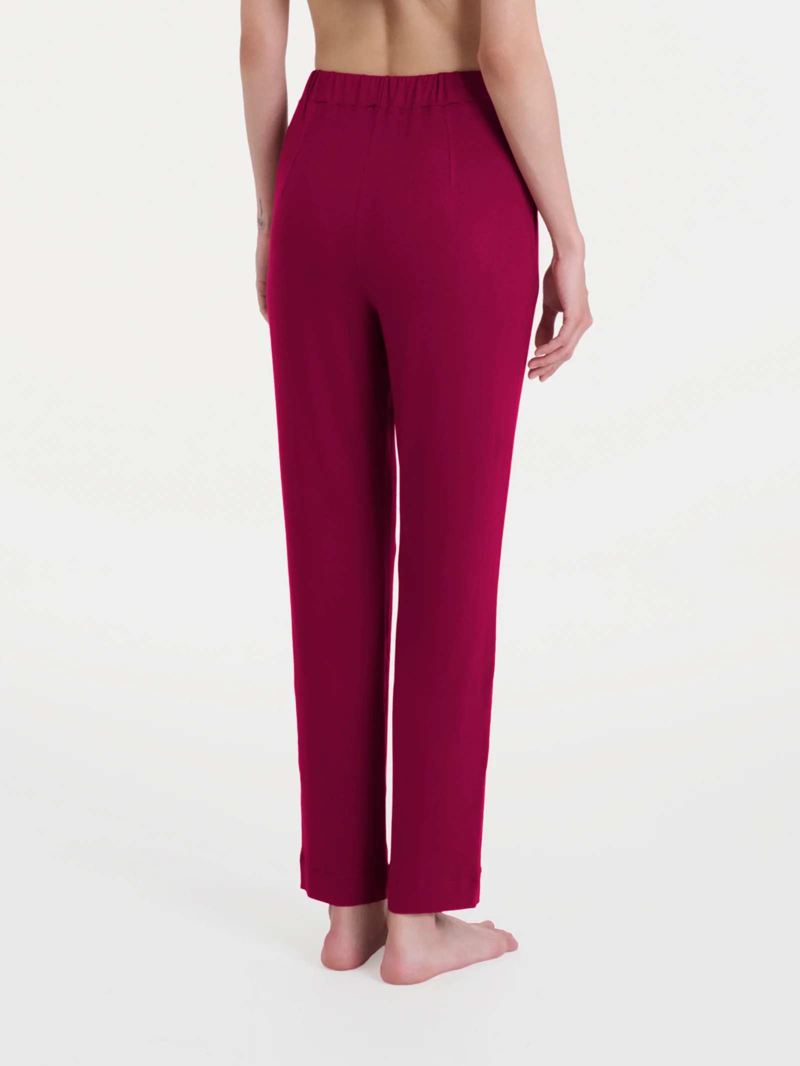 Pantalone capri con tasche in Viscosa Summer - Rhododendron - Image 2