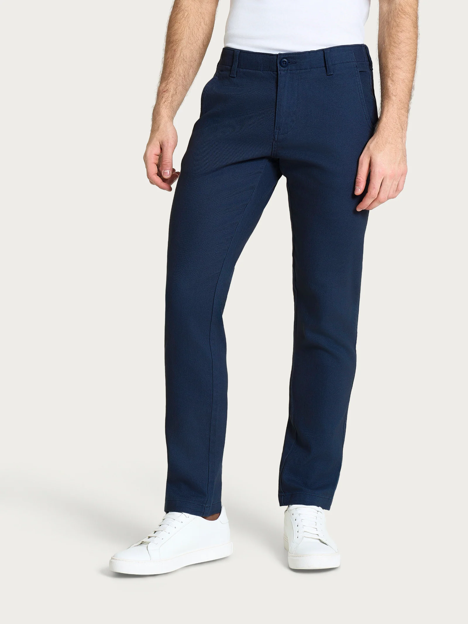 Pantalone chino in Raw Twill di Cotone - Profondo