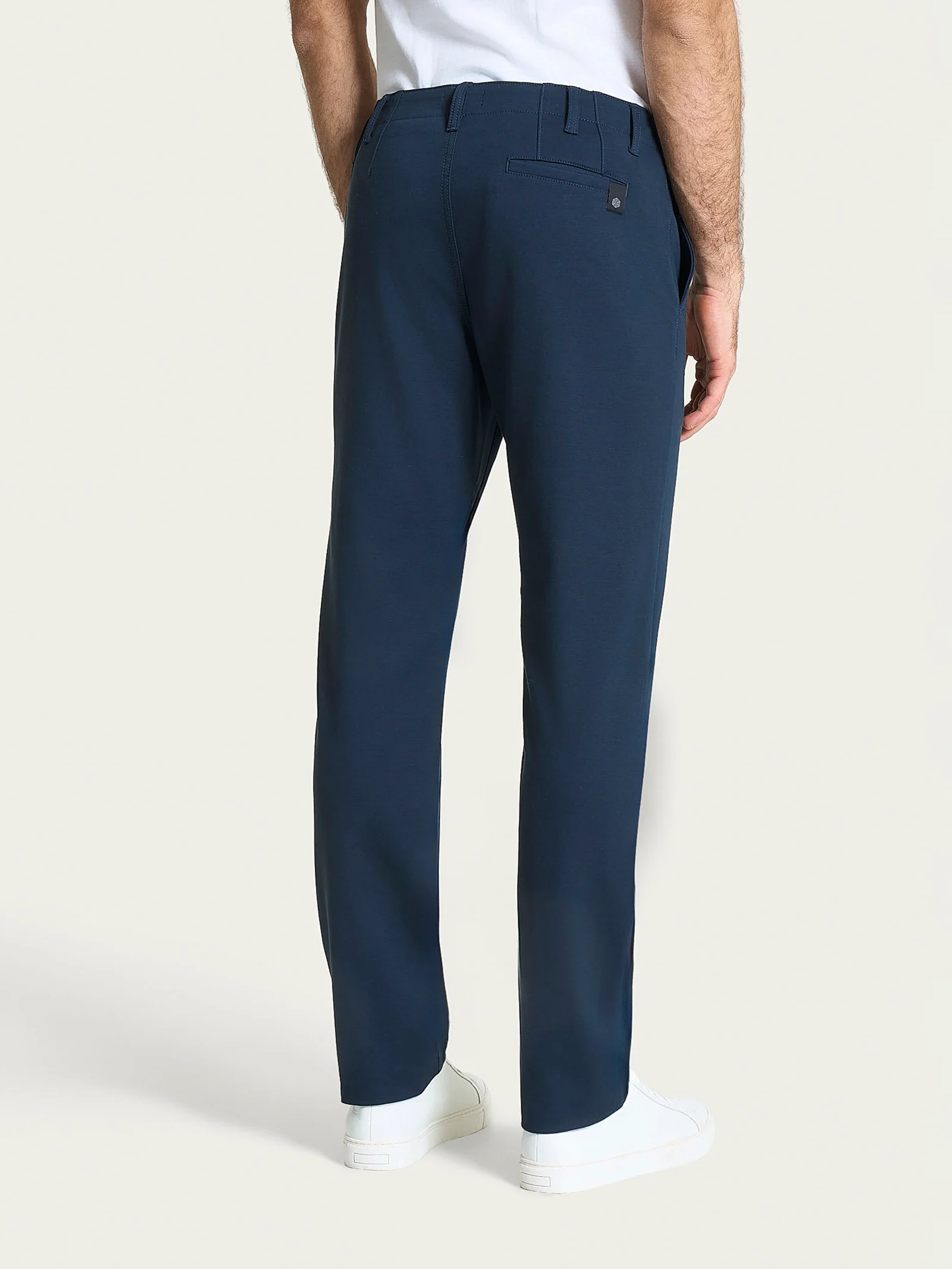 Pantalone con tasche america in Cotton Compact - Bleu - Image 2
