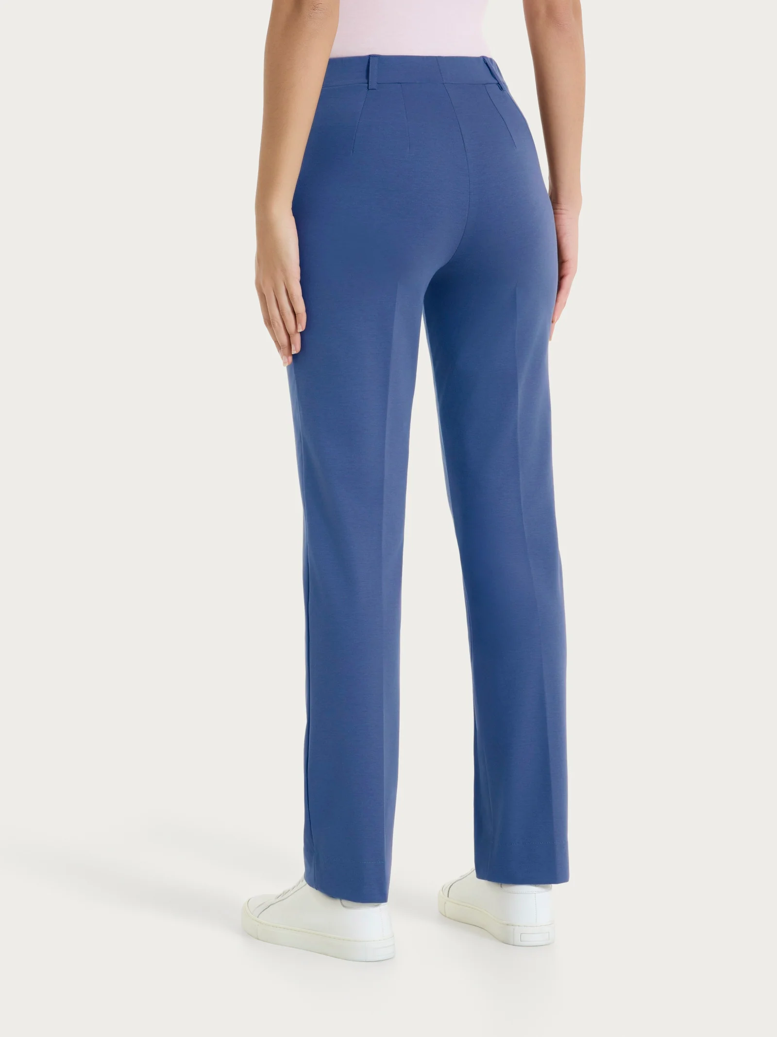 Pantalone dritto con tasche in Compact Light - Oceana - Image 2