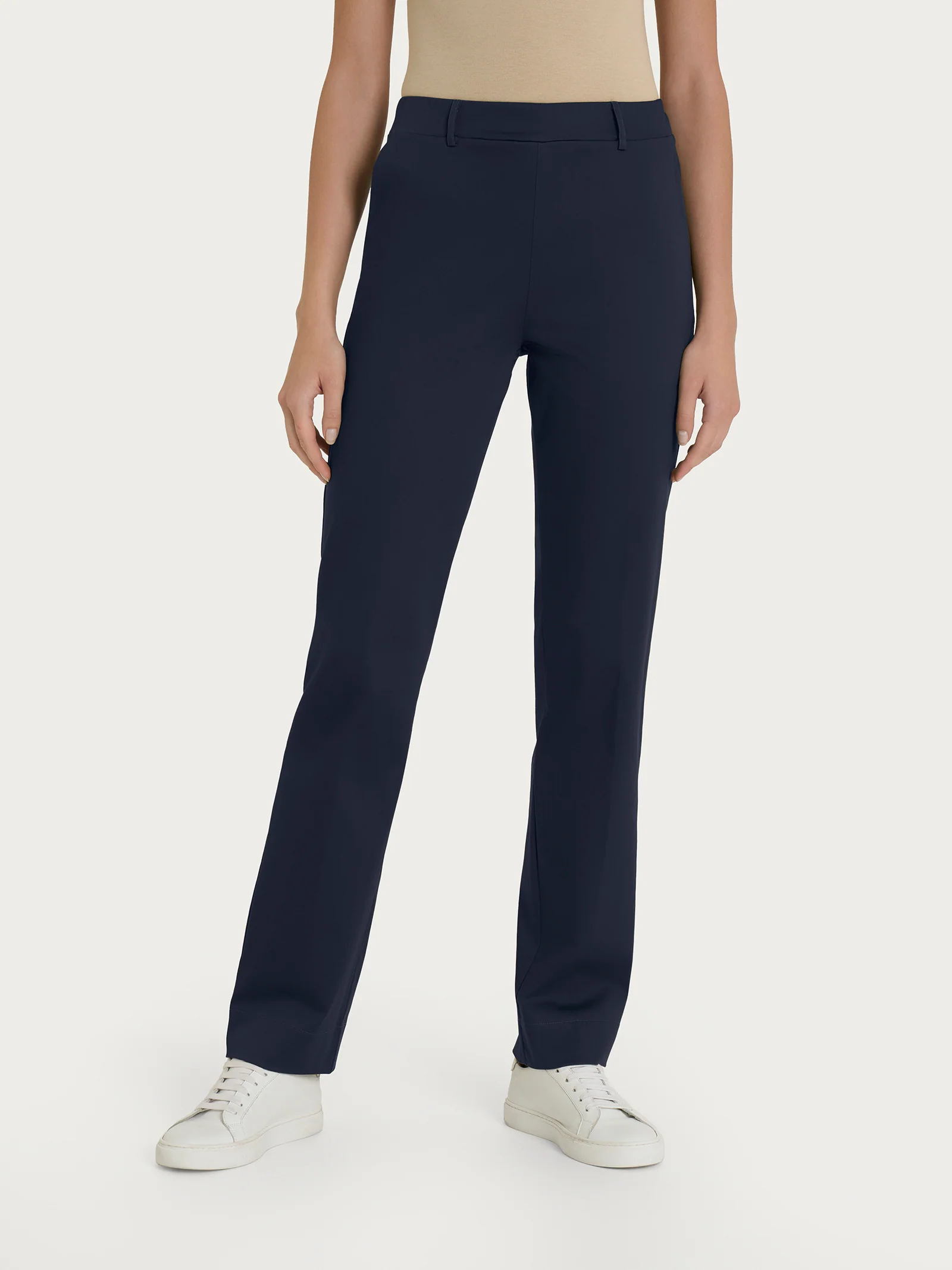 Pantalone dritto con tasche in Satin Power - Bleu