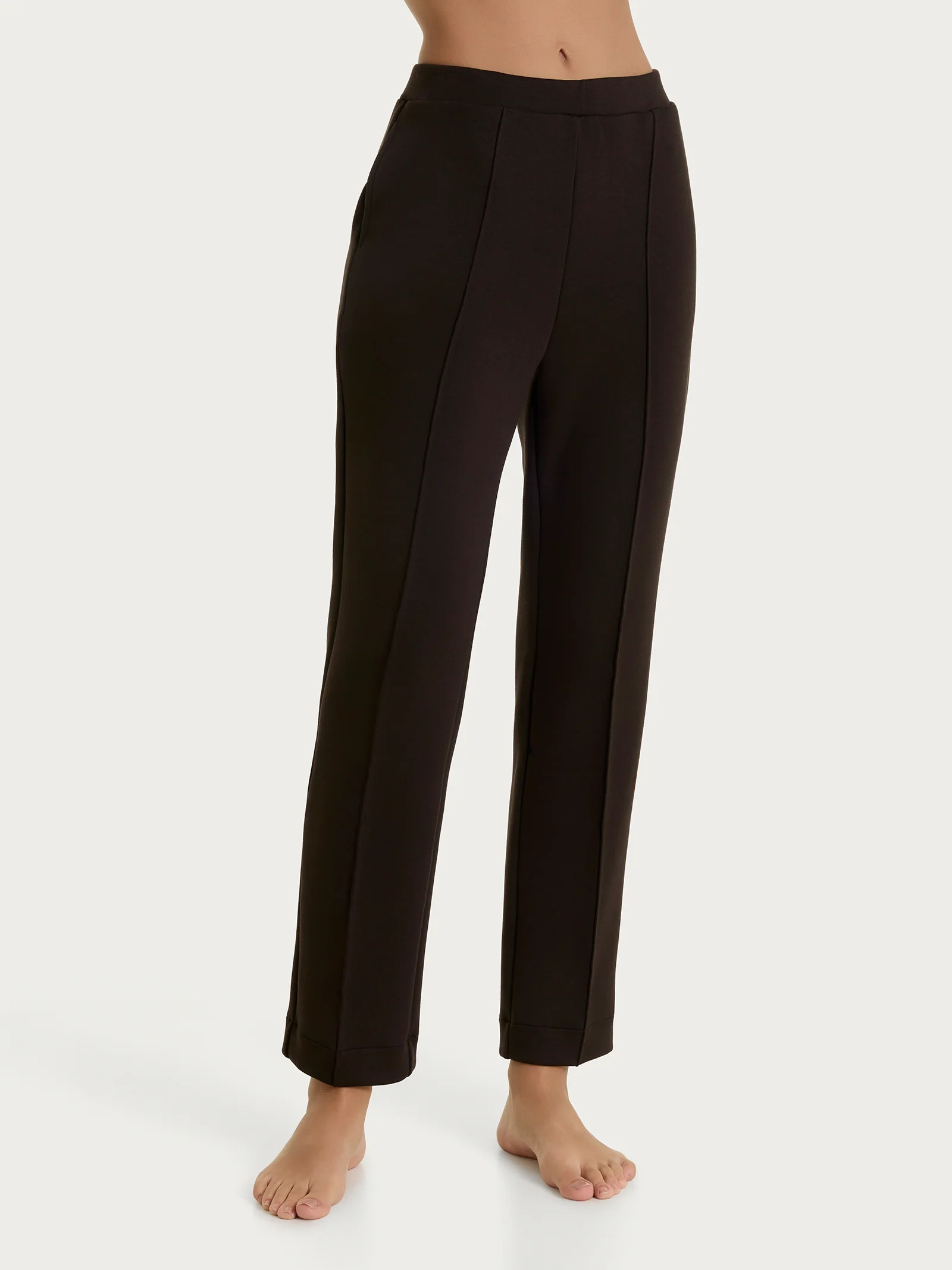 Pantalone dritto con tasche in Scuba - Chocolate Torte