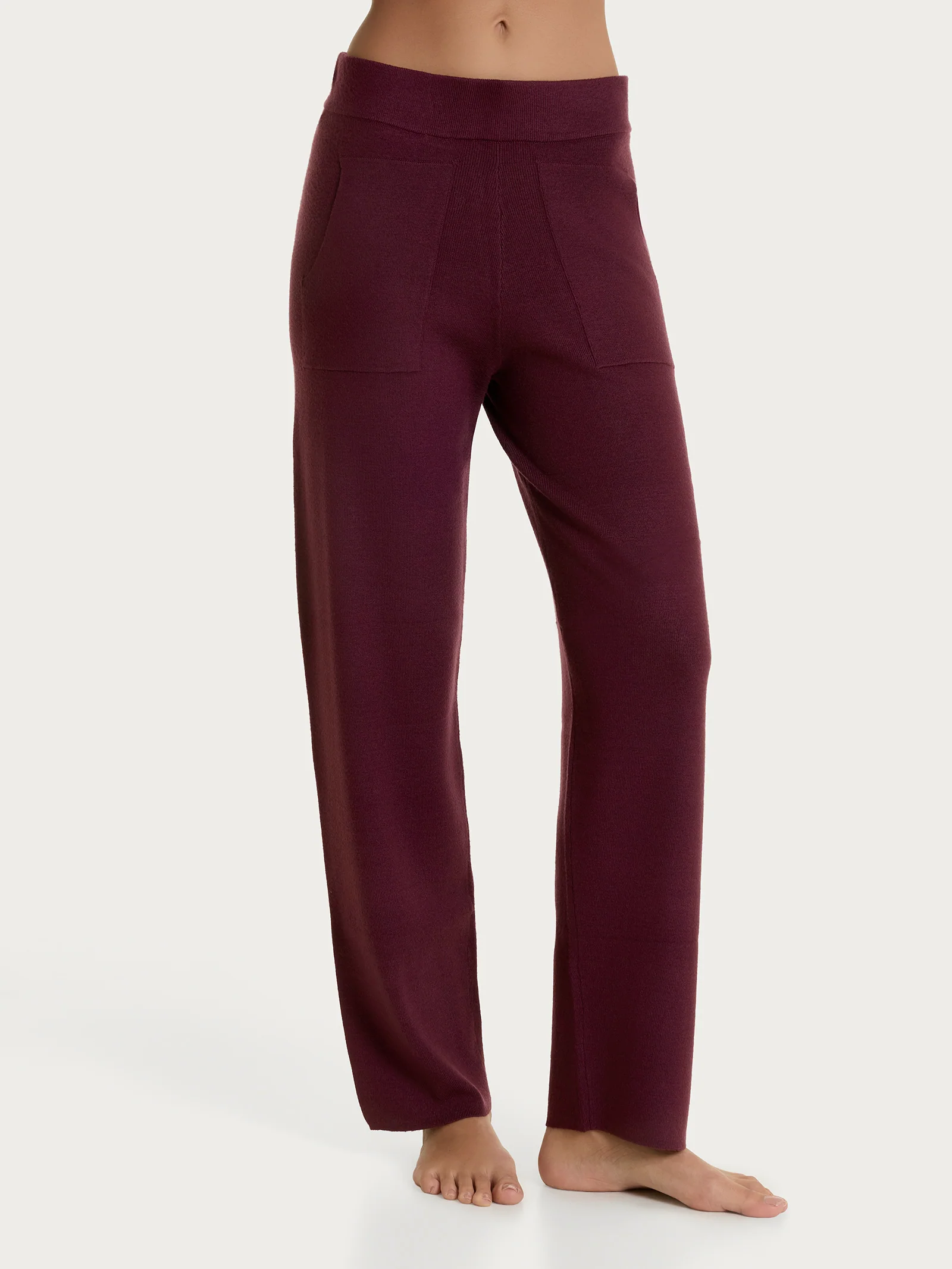 Pantalone dritto con tasche in Super Soft - Fig