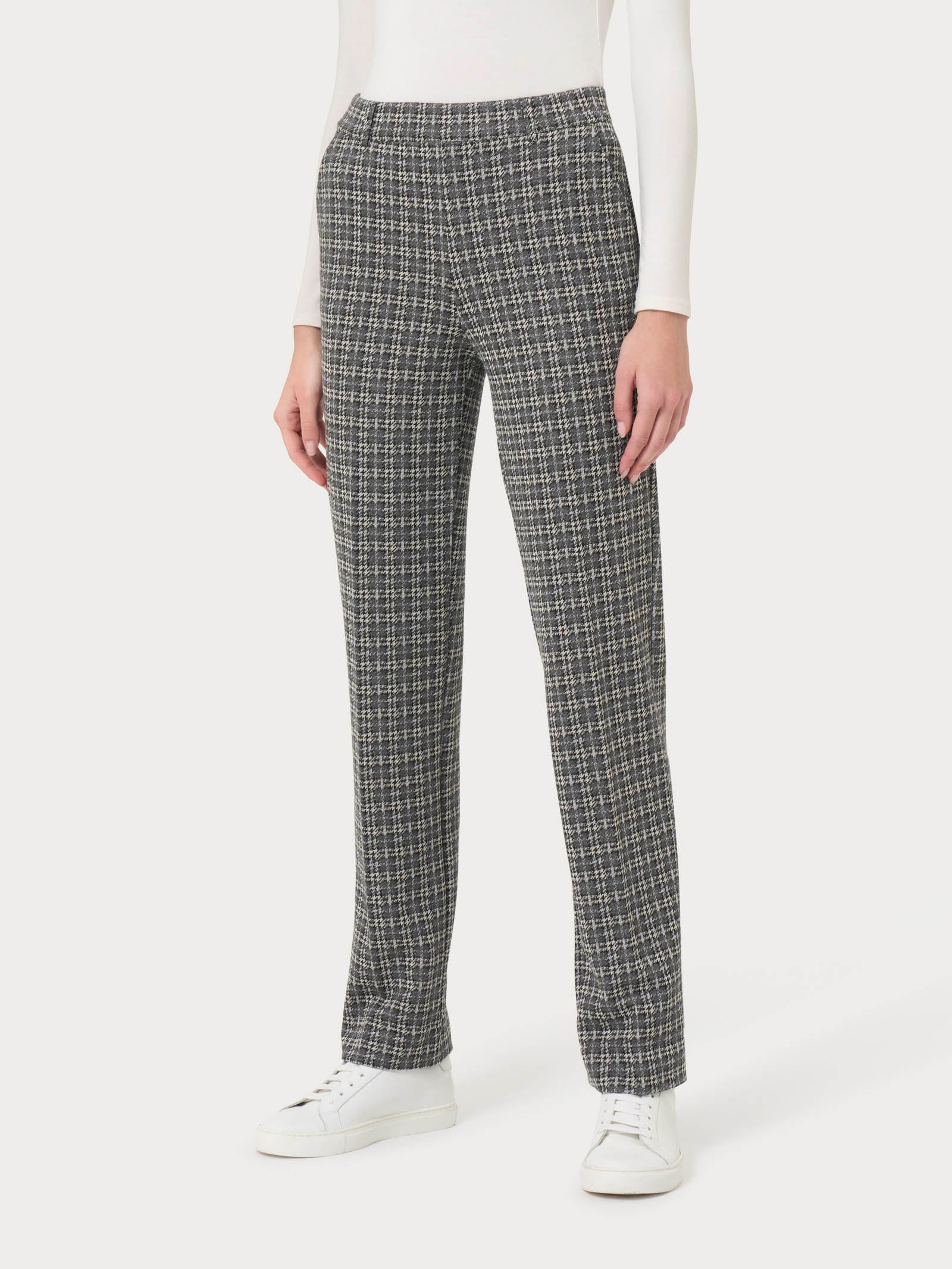 Pantalone dritto con tasche in tessuto Eco Jacquard - Fant.Vapore
