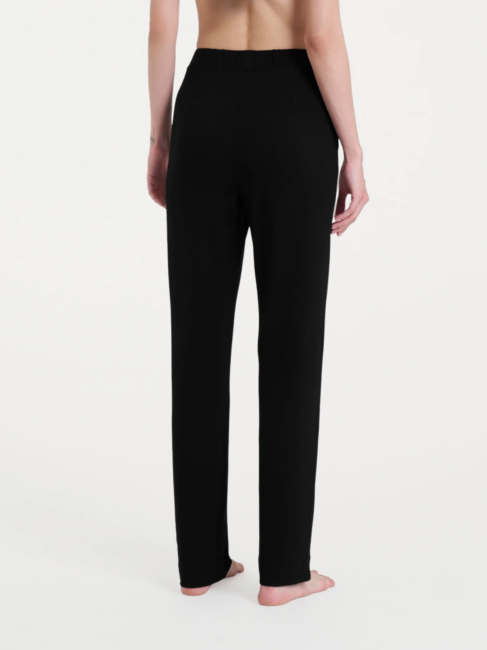 Pantalone dritto con tasche in Viscosa Summer - Nero - Image 2