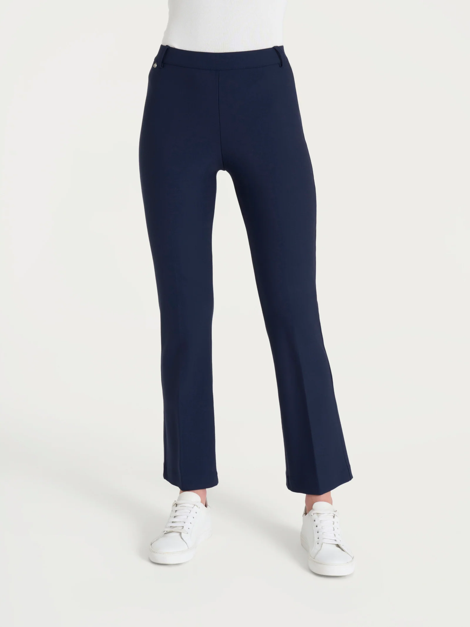 Pantalone flare alla caviglia in Compact - Persia